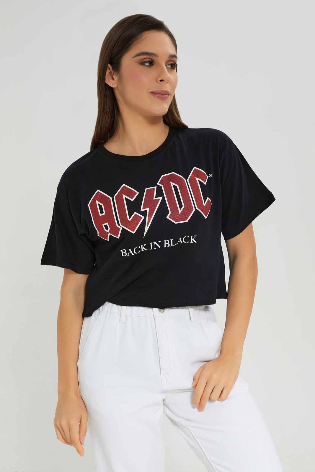 Redtag-Women-Black-Acid-Wash-Ac/Dc-Placement-Rhinestones-Oversized-T-Shirt-Category:T-Shirts,-Colour:Black,-Deals:New-In,-Dept:Ladieswear,-FF,-Filter:Women's-Clothing,-New-In-Women-APL,-Non-Sale,-Section:Women,-W22B,-Women-T-Shirts-Women's-