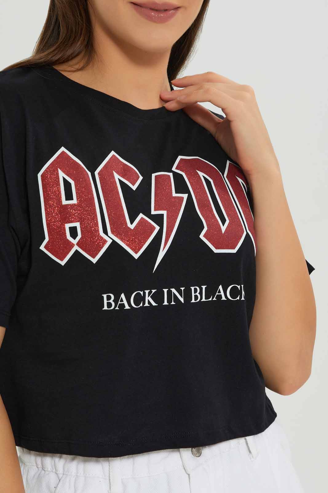 Redtag-Women-Black-Acid-Wash-Ac/Dc-Placement-Rhinestones-Oversized-T-Shirt-Category:T-Shirts,-Colour:Black,-Deals:New-In,-Dept:Ladieswear,-FF,-Filter:Women's-Clothing,-New-In-Women-APL,-Non-Sale,-Section:Women,-W22B,-Women-T-Shirts-Women's-