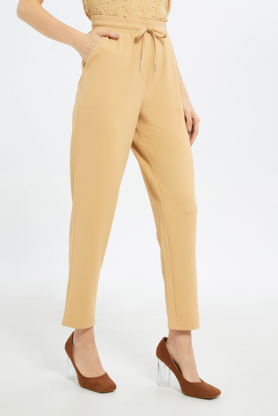 Redtag-Women-Sand-Trouser-Category:Trousers,-Colour:Sand,-Deals:New-In,-Dept:Ladieswear,-Filter:Women's-Clothing,-LDC,-LDC-Trousers,-New-In-LDC-APL,-Non-Sale,-S23B,-Section:Women,-TBL-Women's-