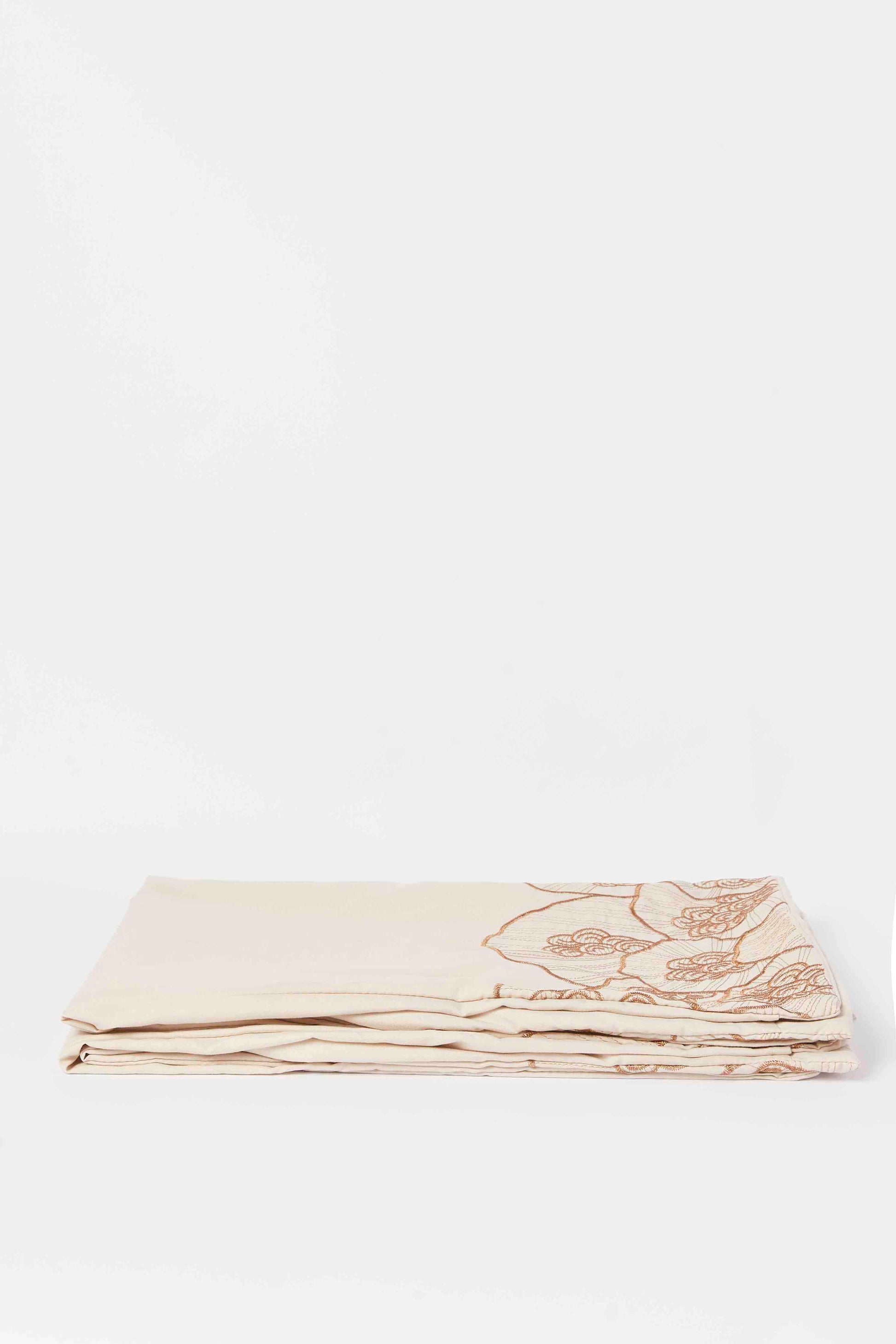 Redtag-Beige-7-Piece-Shell-Embroidery-Comforter-Set-(King-Size)-Category:Comforters,-Colour:Beige,-Deals:New-In,-Dept:Home,-Filter:Home-Bedroom,-HMW-BED-Comforters,-New-In-HMW-BED,-Non-Sale,-S23A,-Section:Homewares-Home-Bedroom-