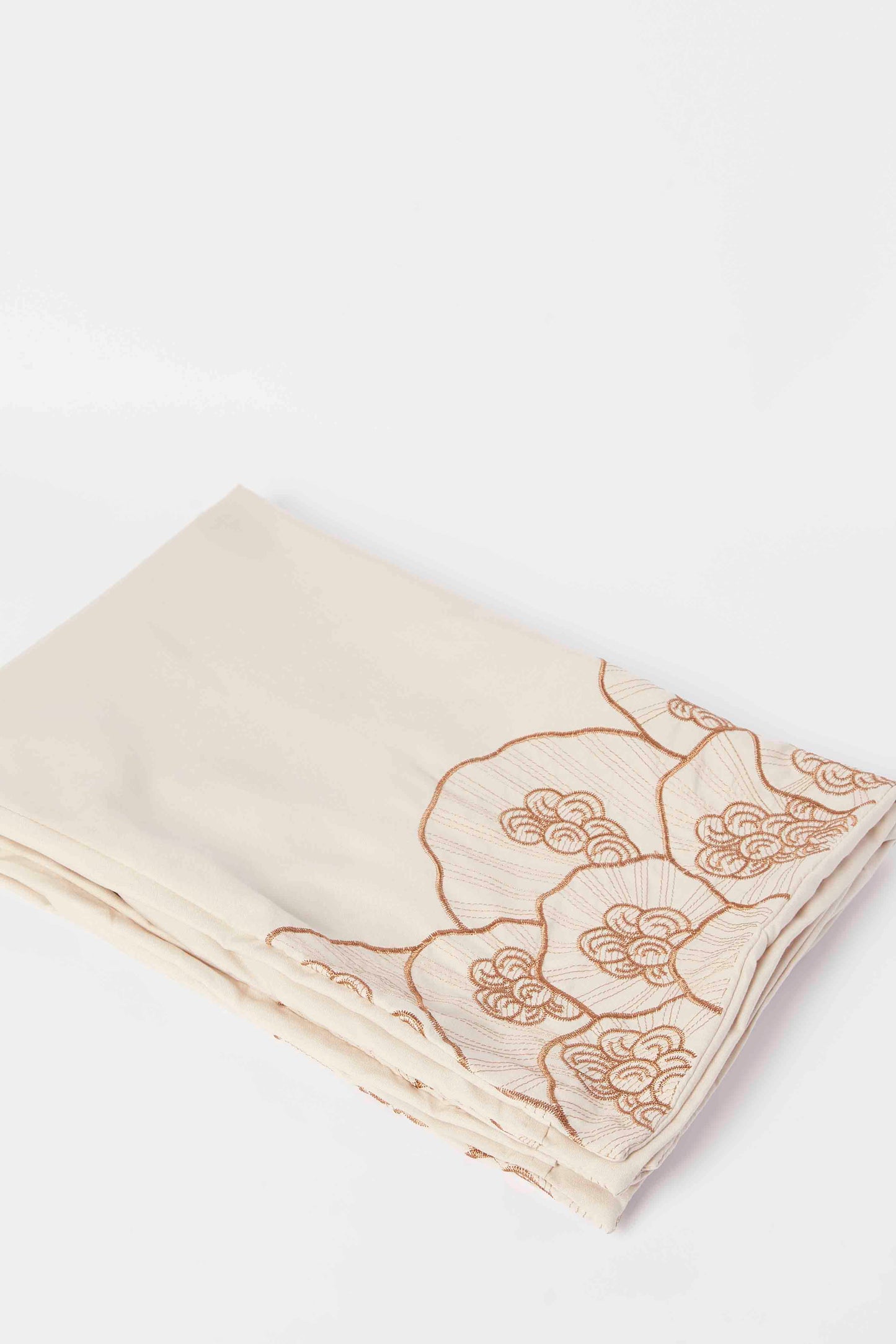 Redtag-Beige-7-Piece-Shell-Embroidery-Comforter-Set-(King-Size)-Category:Comforters,-Colour:Beige,-Deals:New-In,-Dept:Home,-Filter:Home-Bedroom,-HMW-BED-Comforters,-New-In-HMW-BED,-Non-Sale,-S23A,-Section:Homewares-Home-Bedroom-