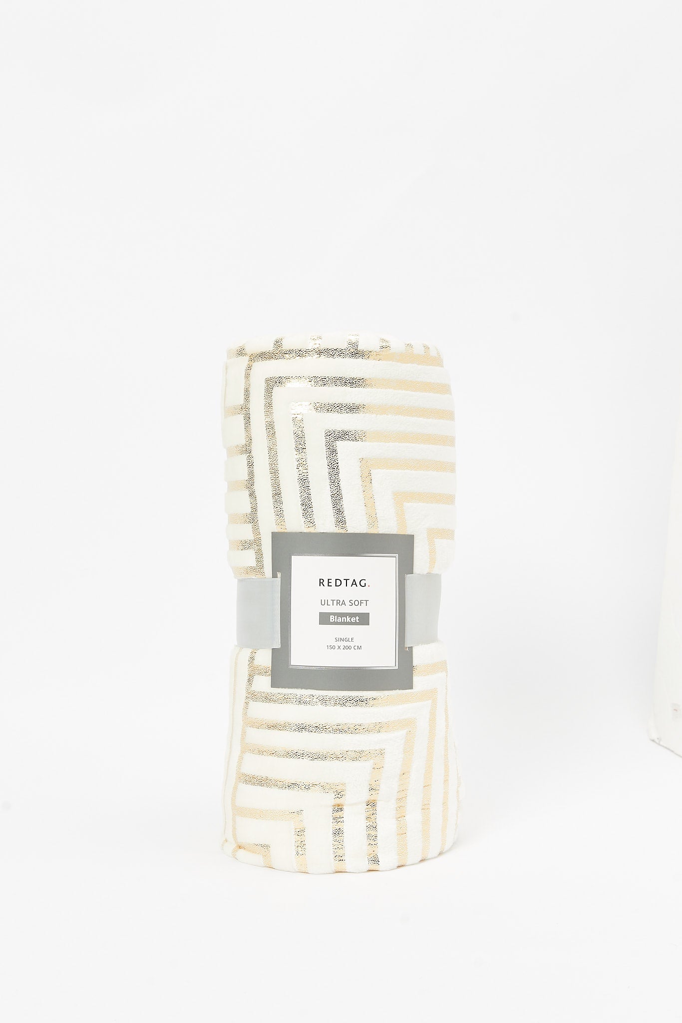 Redtag-Off-White-Carved-Checks-With-Gold-Dot-Foil-Blanket-(Single-Size)-Category:Blankets,-Colour:Cream,-Deals:New-In,-Dept:Home,-Filter:Home-Bedroom,-HMW-BED-Blankets,-New-In-HMW-BED,-Non-Sale,-S23B,-Section:Homewares-Home-Bedroom-