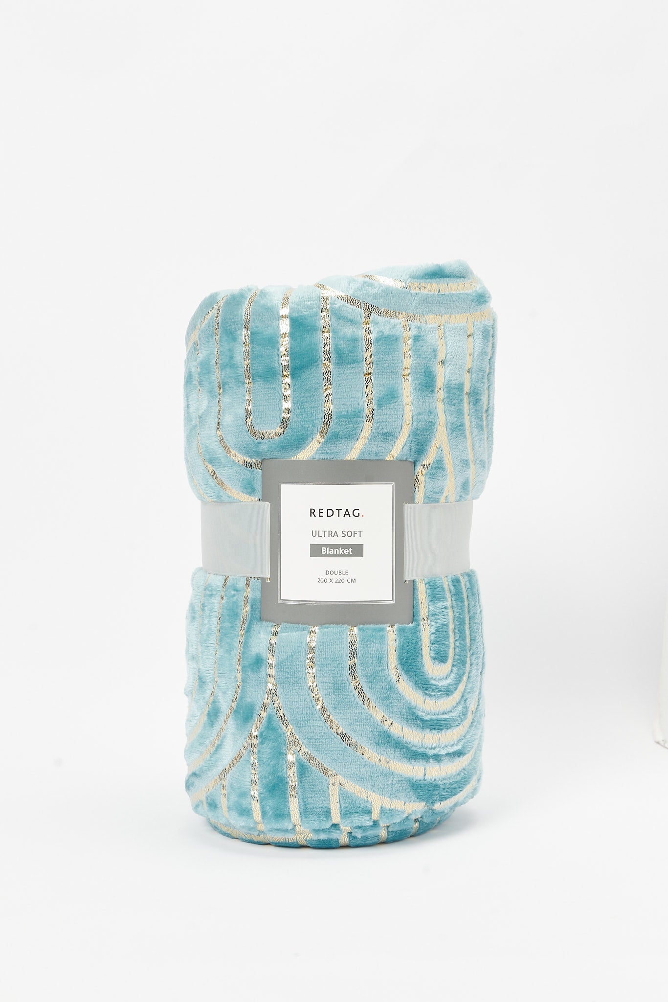 Redtag-Teal-Carved-Blanket-With-Gold-Dot-Foiling-(Double-Size)-Category:Blankets,-Colour:Teal,-Deals:New-In,-Dept:Home,-Filter:Home-Bedroom,-HMW-BED-Blankets,-New-In-HMW-BED,-Non-Sale,-S23B,-Section:Homewares-Home-Bedroom-
