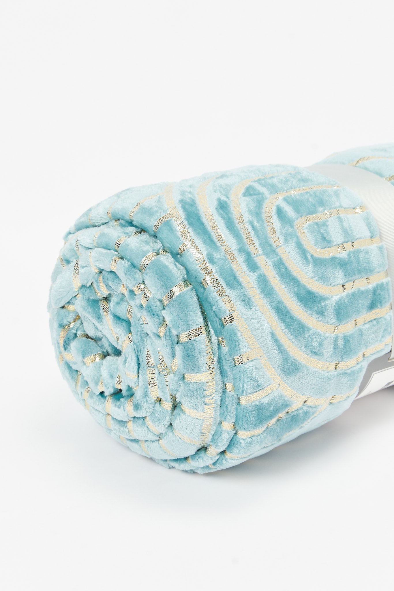 Redtag-Teal-Carved-Blanket-With-Gold-Dot-Foiling-(Double-Size)-Category:Blankets,-Colour:Teal,-Deals:New-In,-Dept:Home,-Filter:Home-Bedroom,-HMW-BED-Blankets,-New-In-HMW-BED,-Non-Sale,-S23B,-Section:Homewares-Home-Bedroom-
