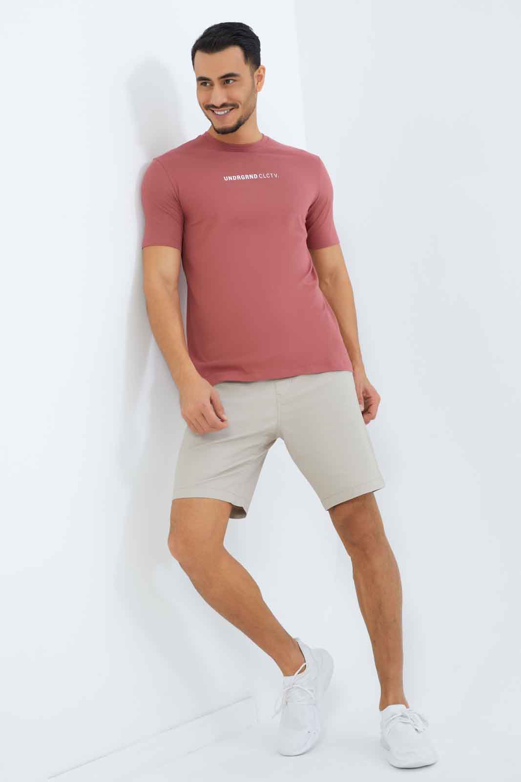 Redtag-Men-Burgandy-Slogan-T-Shirt-Category:T-Shirts,-Colour:Burgundy,-Deals:New-In,-Dept:Menswear,-Filter:Men's-Clothing,-Men-T-Shirts,-New-In-Men-APL,-Non-Sale,-S23B,-Section:Men-Men's-