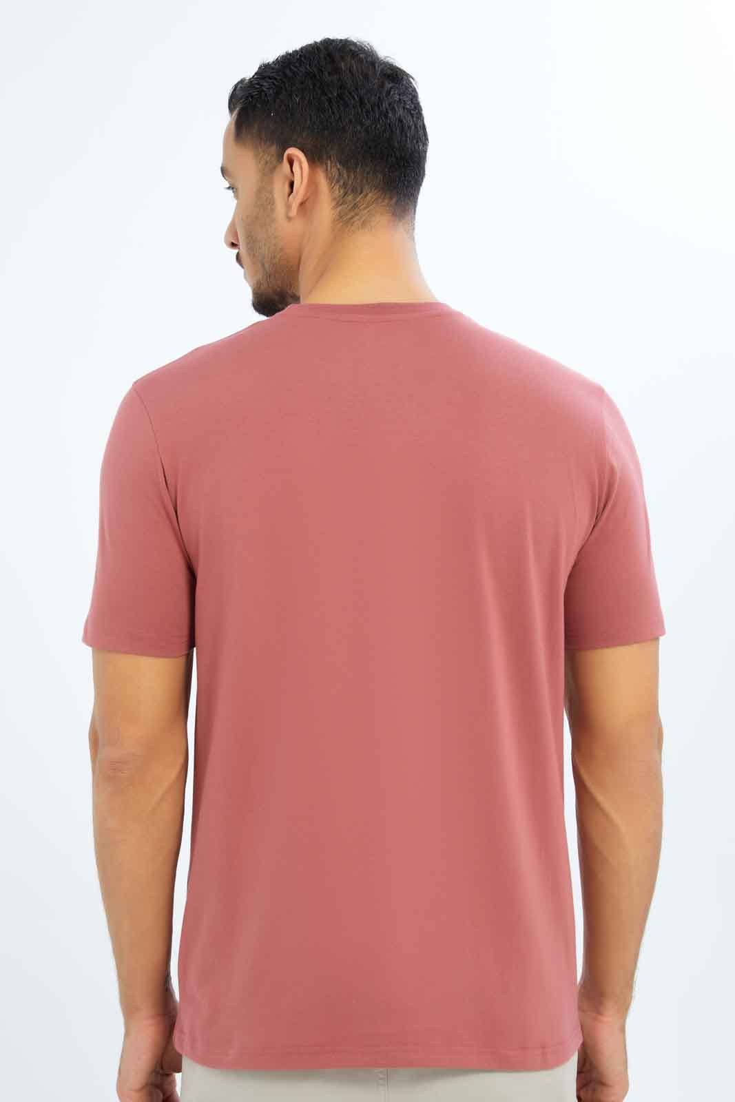 Redtag-Men-Burgandy-Slogan-T-Shirt-Category:T-Shirts,-Colour:Burgundy,-Deals:New-In,-Dept:Menswear,-Filter:Men's-Clothing,-Men-T-Shirts,-New-In-Men-APL,-Non-Sale,-S23B,-Section:Men-Men's-