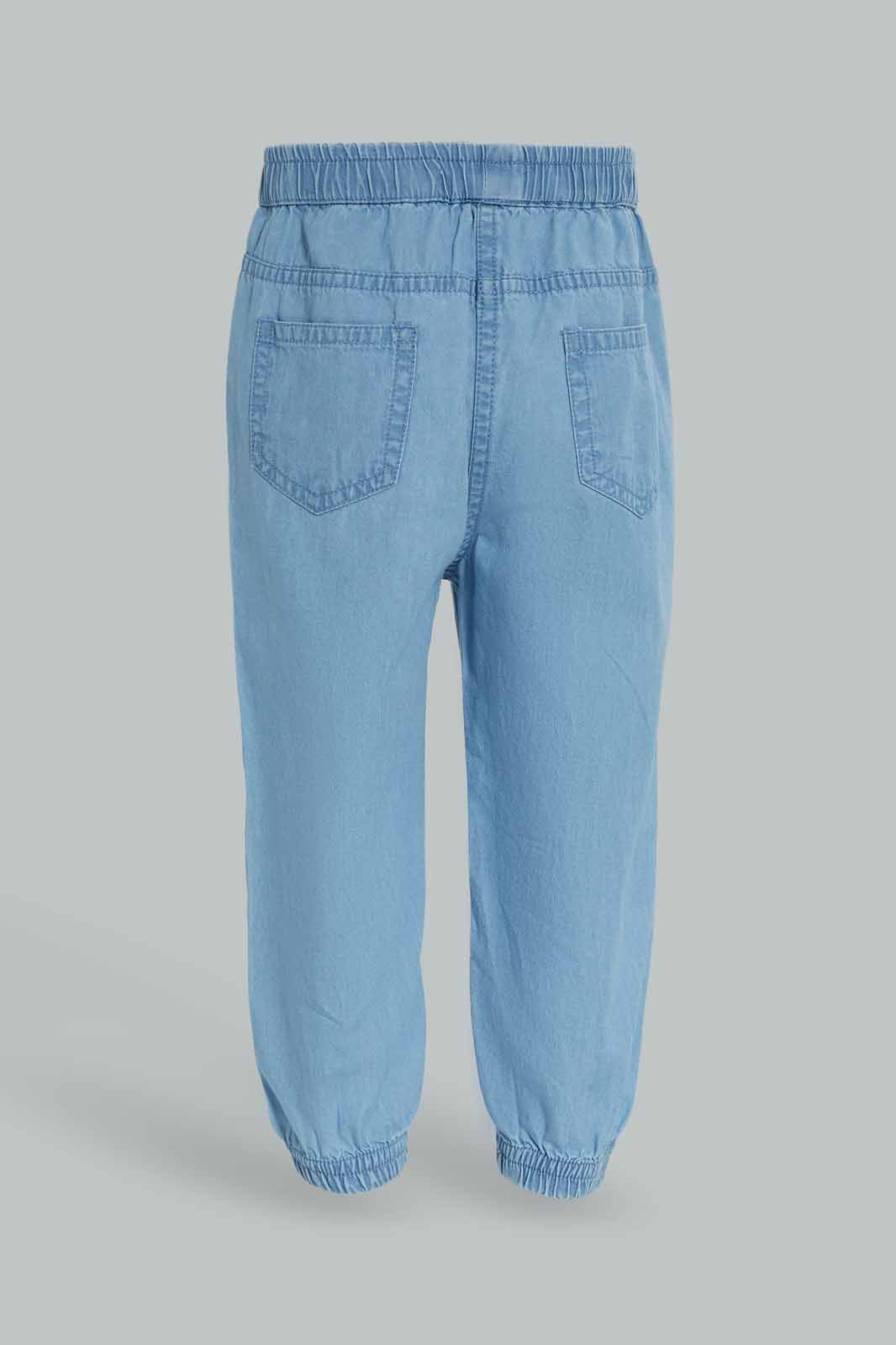 Redtag-Girls-Light-Wash-Solid-Harem-Jeans-Category:Jeans,-Colour:Light-Wash,-Deals:New-In,-Dept:Girls,-Filter:Infant-Girls-(3-to-24-Mths),-ING-Jeans,-New-In-ING-APL,-Non-Sale,-S23A,-Section:Girls-(0-to-14Yrs),-VLM-Infant-Girls-3 to 24 Months