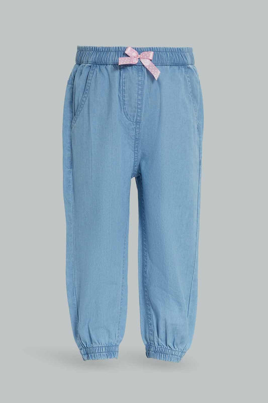 Redtag-Girls-Light-Wash-Solid-Harem-Jeans-Category:Jeans,-Colour:Light-Wash,-Deals:New-In,-Dept:Girls,-Filter:Infant-Girls-(3-to-24-Mths),-ING-Jeans,-New-In-ING-APL,-Non-Sale,-S23A,-Section:Girls-(0-to-14Yrs),-VLM-Infant-Girls-3 to 24 Months