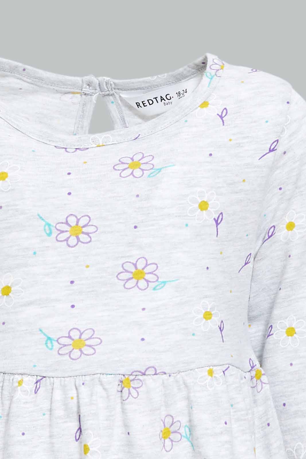 Redtag-Girls-Pale-Grey-Aop-Knitted-Dress-Category:Dresses,-Colour:Grey,-Deals:New-In,-Dept:Girls,-Filter:Infant-Girls-(3-to-24-Mths),-ING-Dresses,-New-In-ING-APL,-Non-Sale,-S23A,-Section:Girls-(0-to-14Yrs),-VLM-Infant-Girls-3 to 24 Months