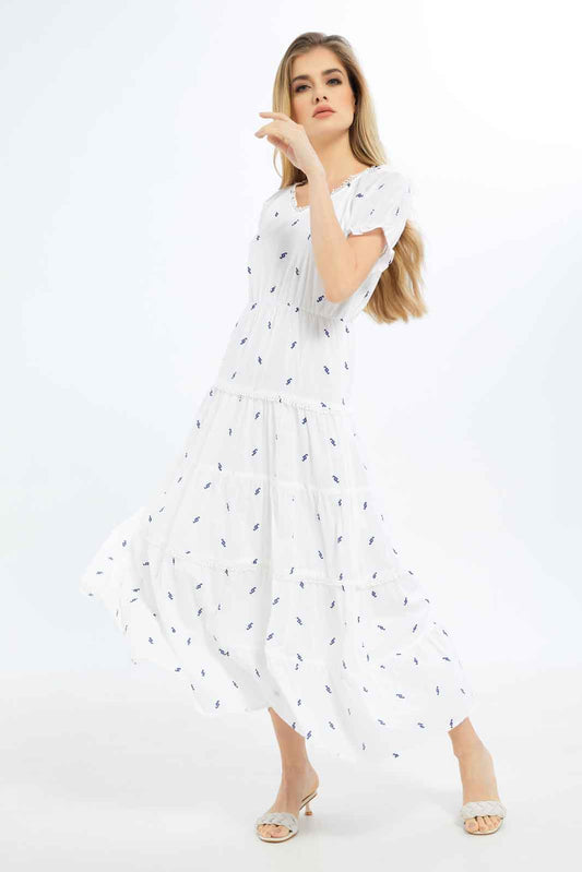 Redtag-Women-White-Printed-Dress-Category:Dresses,-Colour:White,-Deals:New-In,-Dept:Ladieswear,-Filter:Women's-Clothing,-LDC,-LDC-Dresses,-New-In-LDC-APL,-Non-Sale,-S23B,-Section:Women-Women's-