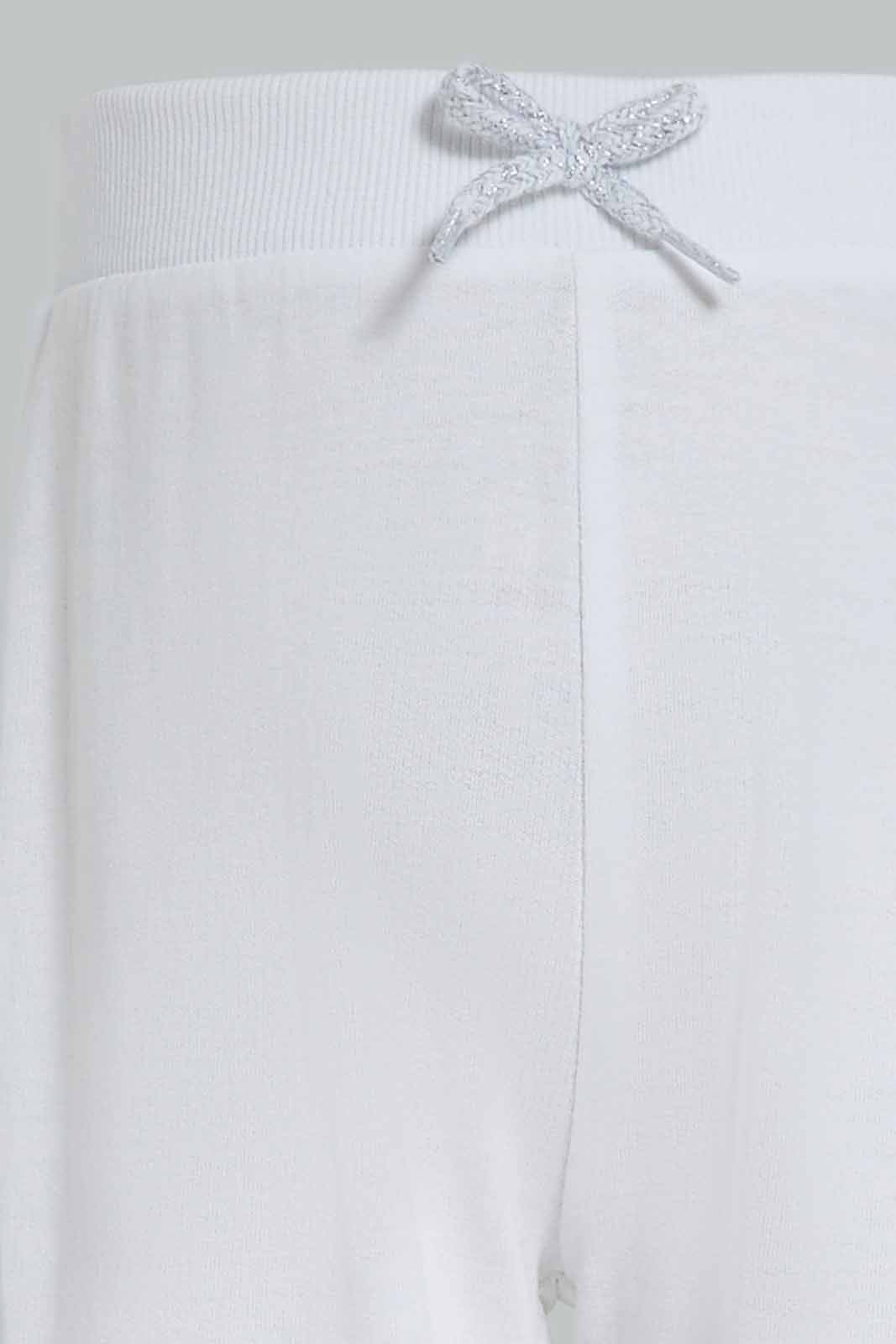 Redtag-Girls-White-Solid-Active-Pant-Category:Joggers,-Colour:White,-Deals:New-In,-Dept:Girls,-Filter:Infant-Girls-(3-to-24-Mths),-ING-Joggers,-New-In-ING-APL,-Non-Sale,-S23A,-Section:Girls-(0-to-14Yrs),-TBL-Infant-Girls-3 to 24 Months