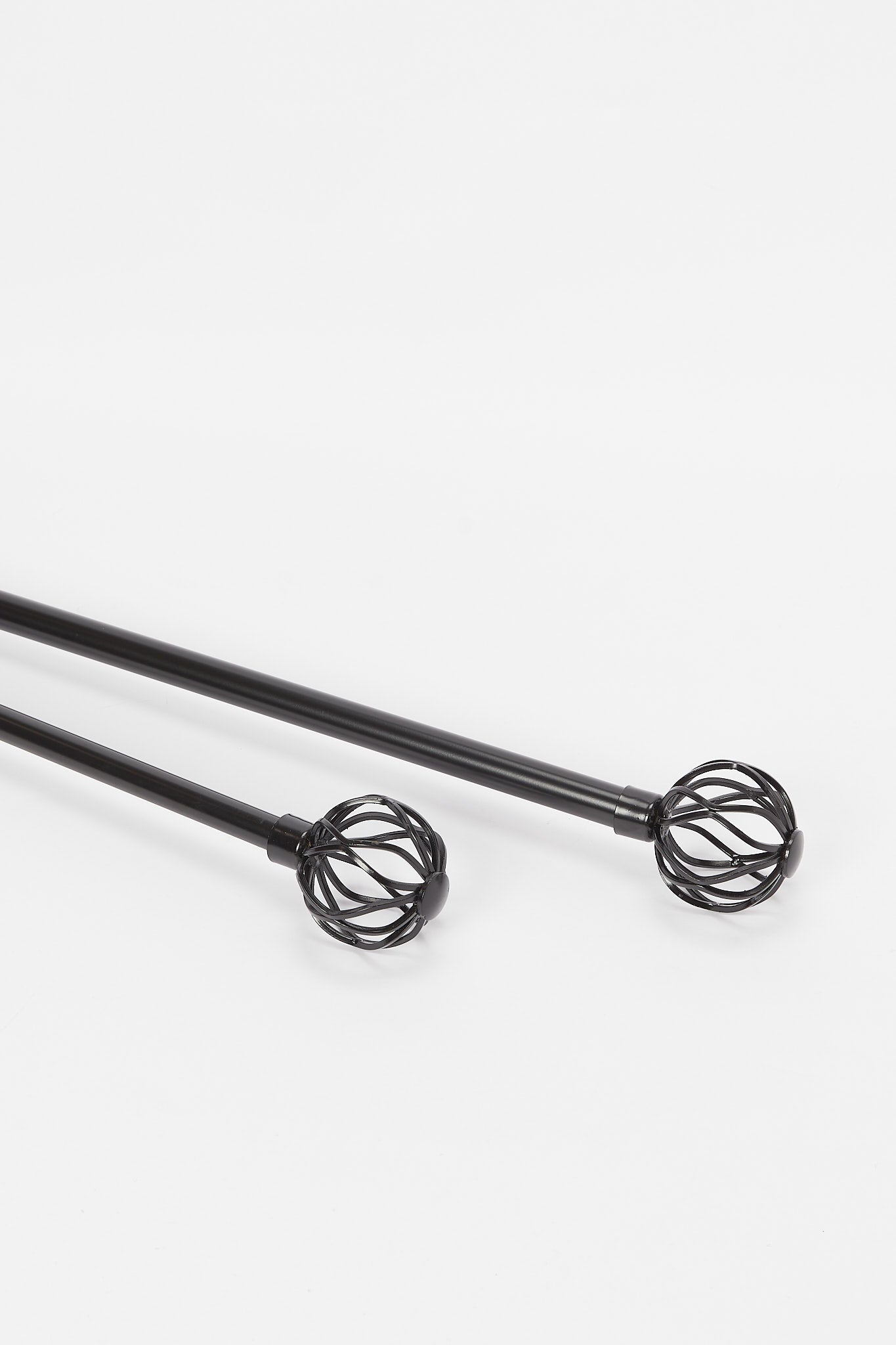 Redtag-Black-Powder-Coated-Finish-Extendable-Single-Curtain-Rod-With-Round-Finial-Category:Curtain-Rods,-Colour:Black,-Deals:New-In,-Dept:Home,-Filter:Home-Bedroom,-H1:HMW,-H2:BED,-H3:BCC,-H4:ACC,-HMW-BED-Bedroom-Accessories,-New-In-HMW-BED,-Non-Sale,-S23B,-Season:S23B,-Section:Homewares,-Style:ROD-SINGLE-Home-Bedroom-