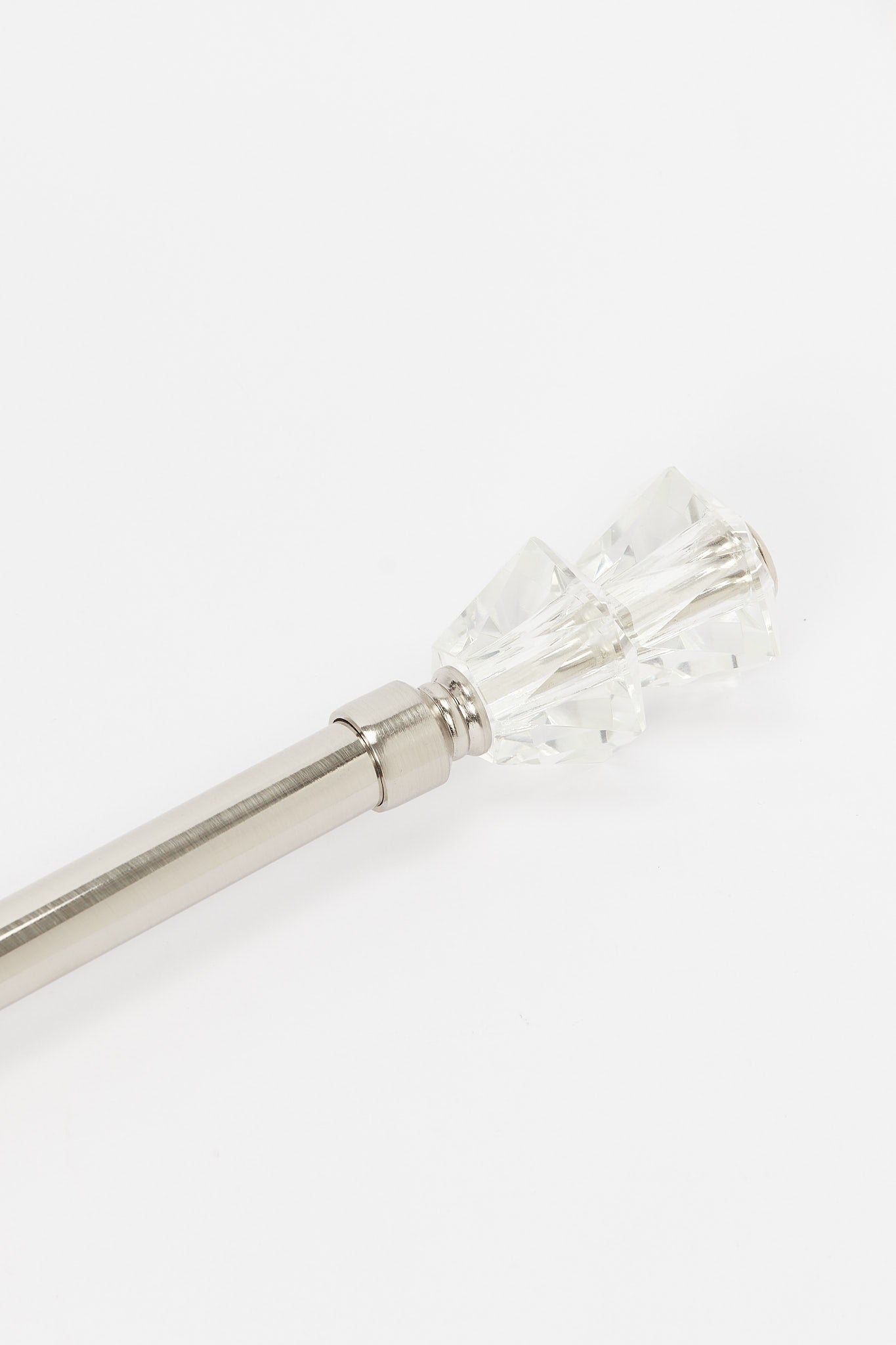 Redtag-Silver-Satin-Finish-Extendable-Single-Curtain-Rod-With-Round-Finial-Category:Curtain-Rods,-Colour:Silver,-Deals:New-In,-Dept:Home,-Filter:Home-Bedroom,-H1:HMW,-H2:BED,-H3:BCC,-H4:ACC,-HMW-BED-Bedroom-Accessories,-New-In-HMW-BED,-Non-Sale,-S23B,-Season:S23B,-Section:Homewares,-Style:ROD-SINGLE-Home-Bedroom-