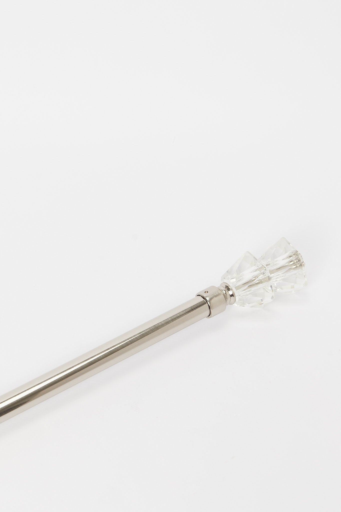 Redtag-Silver-Satin-Finish-Extendable-Single-Curtain-Rod-With-Round-Finial-Category:Curtain-Rods,-Colour:Silver,-Deals:New-In,-Dept:Home,-Filter:Home-Bedroom,-H1:HMW,-H2:BED,-H3:BCC,-H4:ACC,-HMW-BED-Bedroom-Accessories,-New-In-HMW-BED,-Non-Sale,-S23B,-Season:S23B,-Section:Homewares,-Style:ROD-SINGLE-Home-Bedroom-