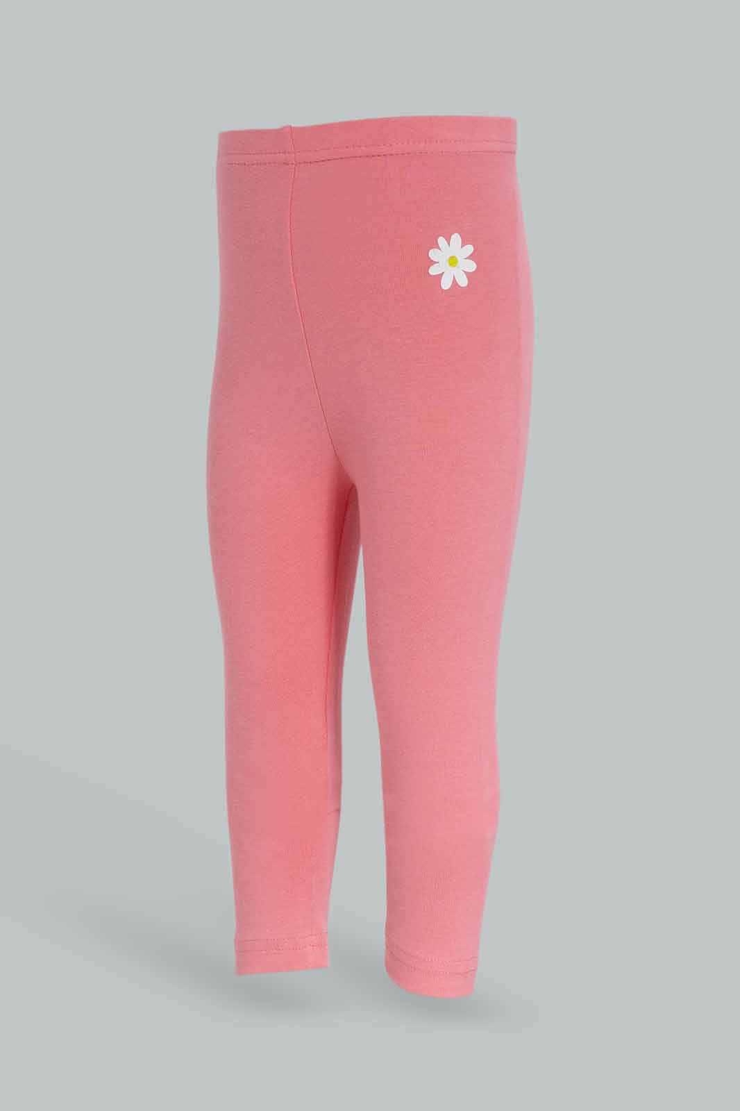 Redtag-Girls-Pink-Solid-Legging-Category:Leggings,-Colour:Apricot,-Deals:New-In,-Dept:Girls,-Filter:Infant-Girls-(3-to-24-Mths),-ING-Leggings,-New-In-ING-APL,-Non-Sale,-S23A,-Section:Girls-(0-to-14Yrs),-TBL-Infant-Girls-3 to 24 Months