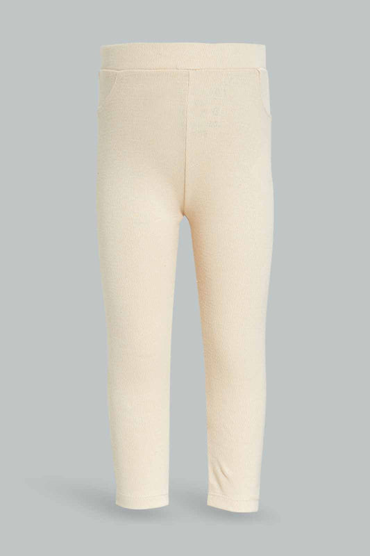 Redtag-Girls-Beige-Knitted-Jegging-Category:Jeggings,-Colour:Beige,-Deals:New-In,-Dept:Girls,-Filter:Infant-Girls-(3-to-24-Mths),-ING-Jeggings,-New-In-ING-APL,-Non-Sale,-S23A,-Section:Girls-(0-to-14Yrs),-VLM-Infant-Girls-3 to 24 Months