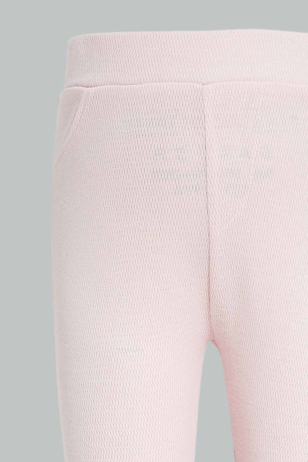 Redtag-Girls-Pink-Knitted-Jegging-Category:Jeggings,-Colour:Apricot,-Deals:New-In,-Dept:Girls,-Filter:Infant-Girls-(3-to-24-Mths),-ING-Jeggings,-New-In-ING-APL,-Non-Sale,-S23A,-Section:Girls-(0-to-14Yrs),-VLM-Infant-Girls-3 to 24 Months