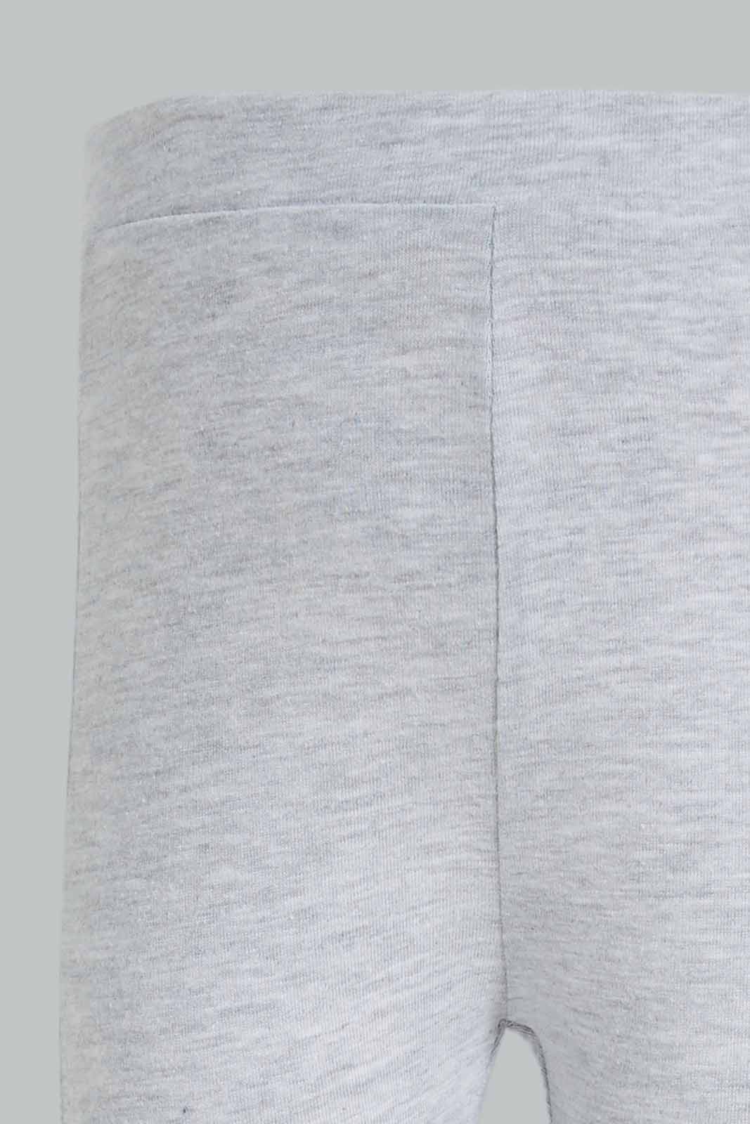 Redtag-Girls-Pale-Grey-Marl-Placement-Print-Sweat-Top-With-Legging-Category:Jog-Sets,-Colour:Grey,-Deals:New-In,-Dept:Girls,-Filter:Infant-Girls-(3-to-24-Mths),-ING-Jog-Sets,-New-In-ING-APL,-Non-Sale,-S23A,-Section:Girls-(0-to-14Yrs),-VLM-Infant-Girls-3 to 24 Months