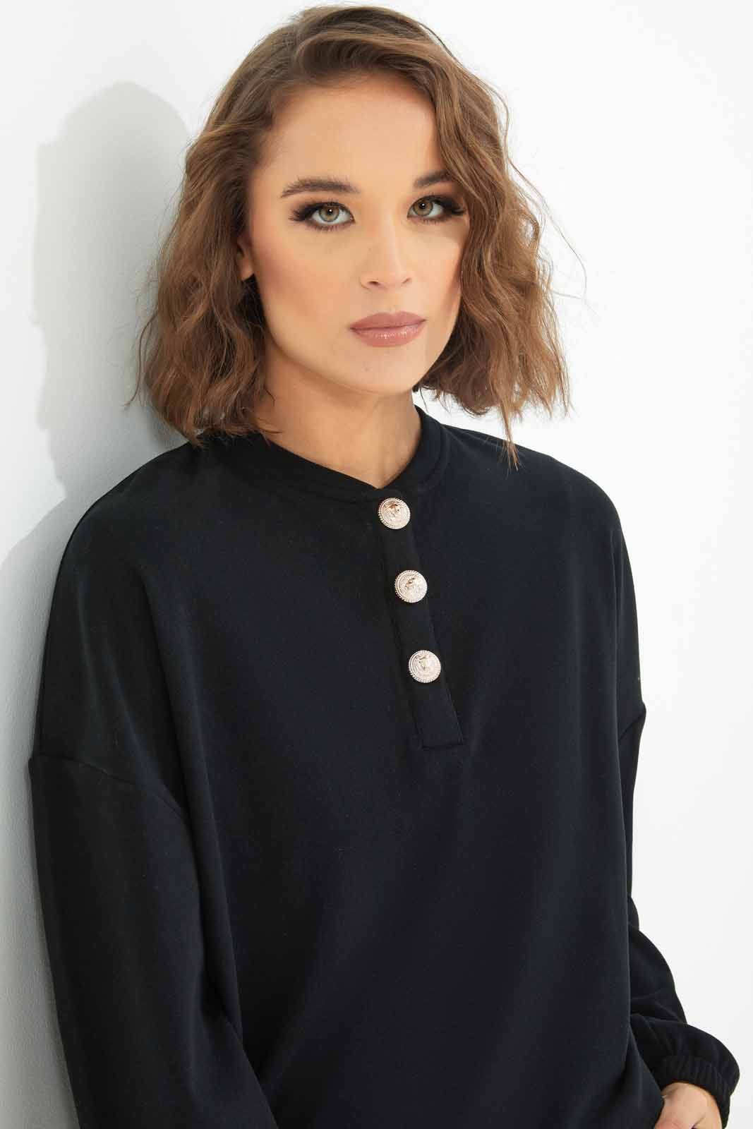 Redtag-Women-Black-Sweatshirt-Category:Sweatshirts,-Colour:Black,-Deals:New-In,-Dept:Ladieswear,-Filter:Women's-Clothing,-LDC,-LDC-Sweatshirts,-New-In-LDC-APL,-Non-Sale,-S23A,-Section:Women-Women's-