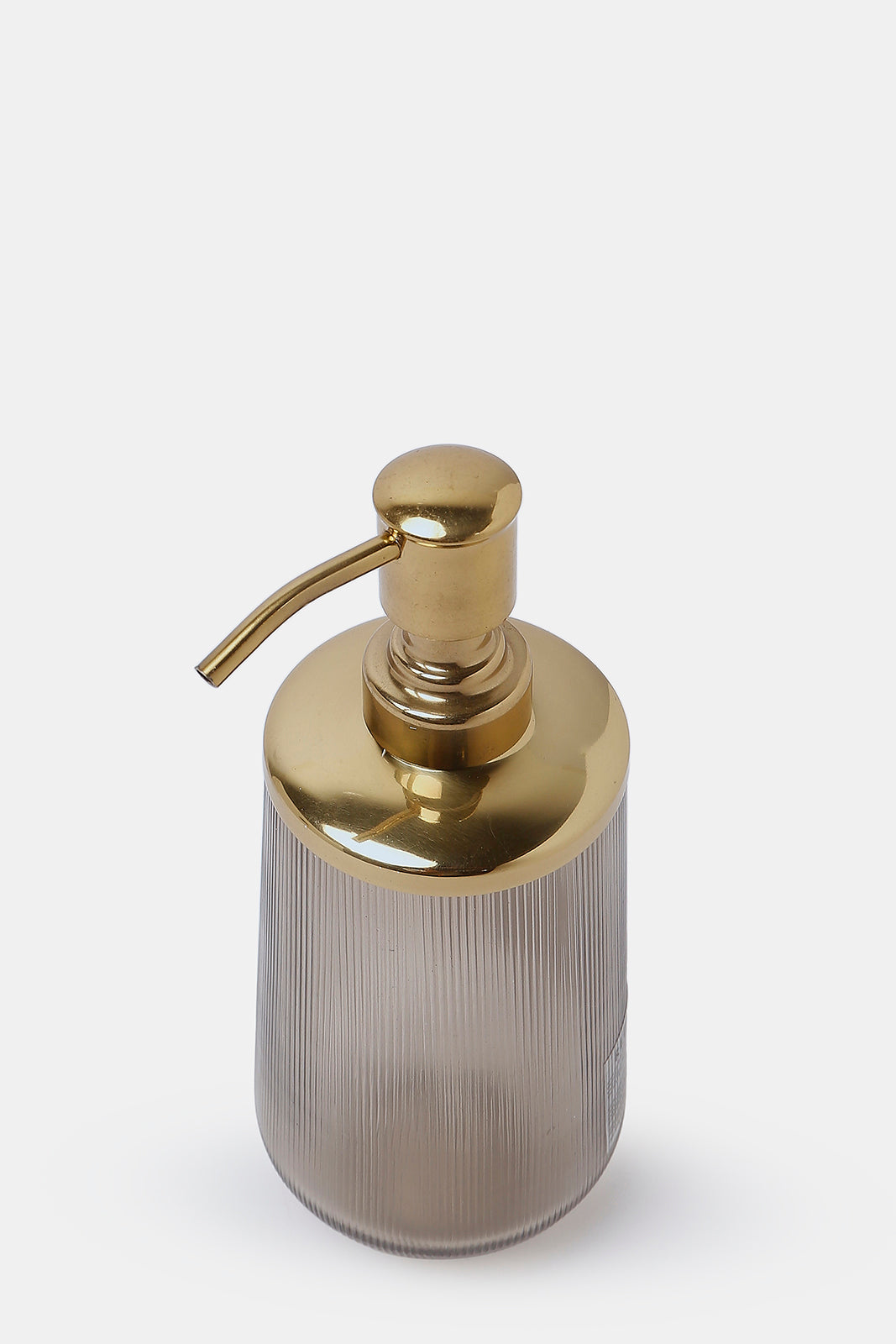 Redtag-Grey-Stripe-Glass-Lotion-Dispenser-Category:Toiletry-Sets,-Colour:Grey,-Deals:2-FOR-89,-Deals:New-In,-Dept:Home,-Filter:Home-Bathroom,-HMW-BAC-Bath-Accessories,-New-In-HMW-BAC,-Non-Sale,-S23A,-Section:Homewares-Home-Bathroom-