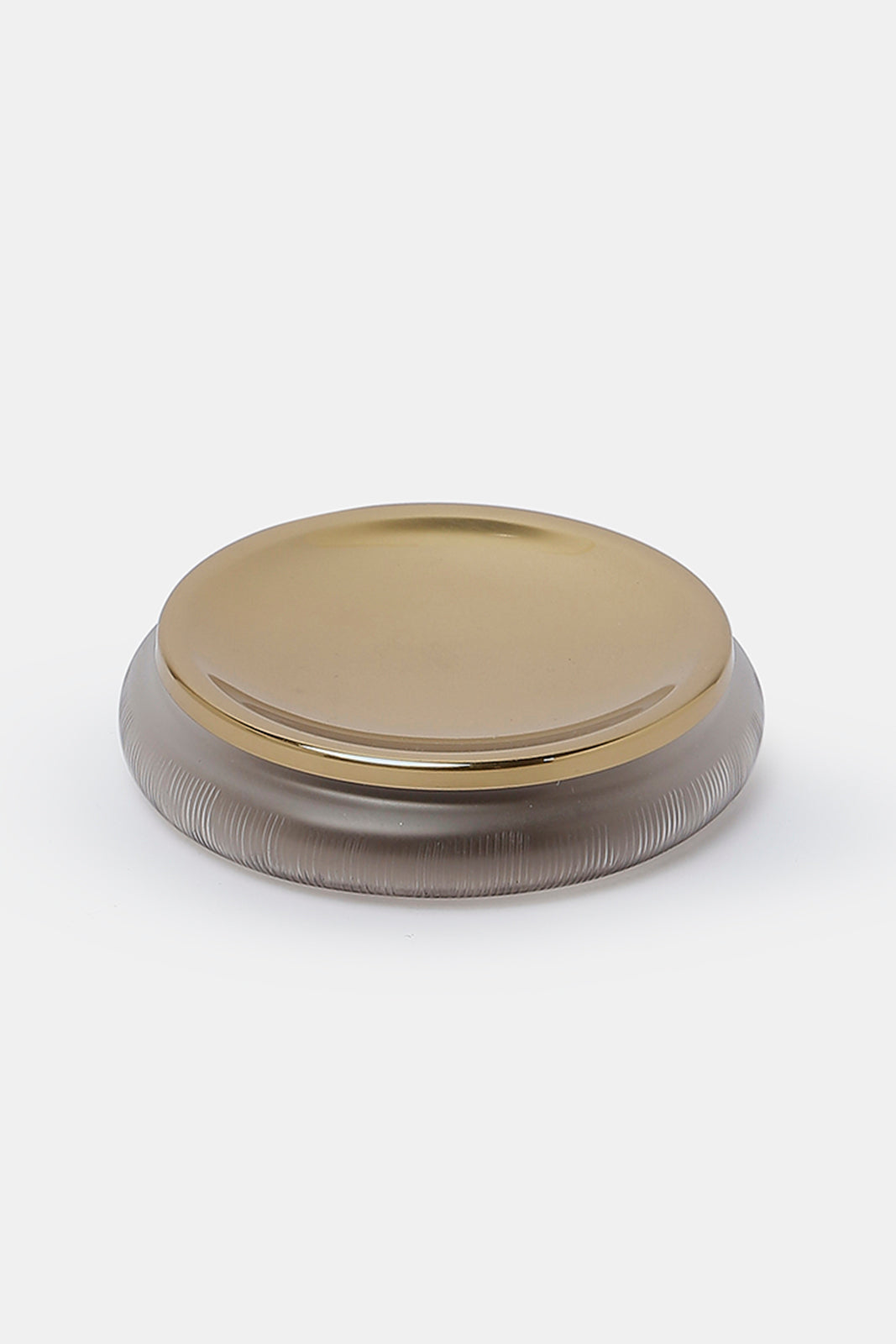 Redtag-Grey-Stripe-Cut-Glass-Soap-Dish-Category:Toiletry-Sets,-Colour:Grey,-Deals:New-In,-Dept:Home,-Filter:Home-Bathroom,-HMW-BAC-Bath-Accessories,-New-In-HMW-BAC,-Non-Sale,-S23A,-Section:Homewares-Home-Bathroom-