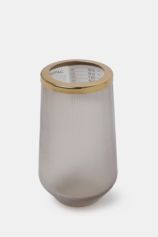 Redtag-Grey-And-Gold-Embossed-Glass-Tumbler-Category:Toiletry-Sets,-Colour:Gold,-Colour:Grey,-Deals:2-FOR-69,-Deals:New-In,-Dept:Home,-Filter:Home-Bathroom,-HMW-BAC-Bath-Accessories,-New-In-HMW-BAC,-Non-Sale,-S23A,-Section:Homewares-Home-Bathroom-