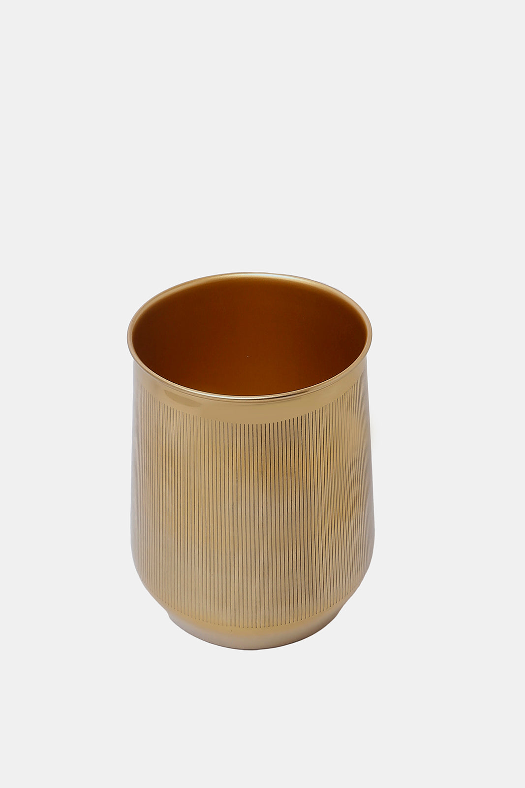 Redtag-Gold-Steel-Waste-Bin-Category:Waste-Bins,-Colour:Gold,-Deals:New-In,-Dept:Home,-Filter:Home-Bathroom,-HMW-BAC-Bath-Accessories,-New-In-HMW-BAC,-Non-Sale,-S23A,-Section:Homewares-Home-Bathroom-