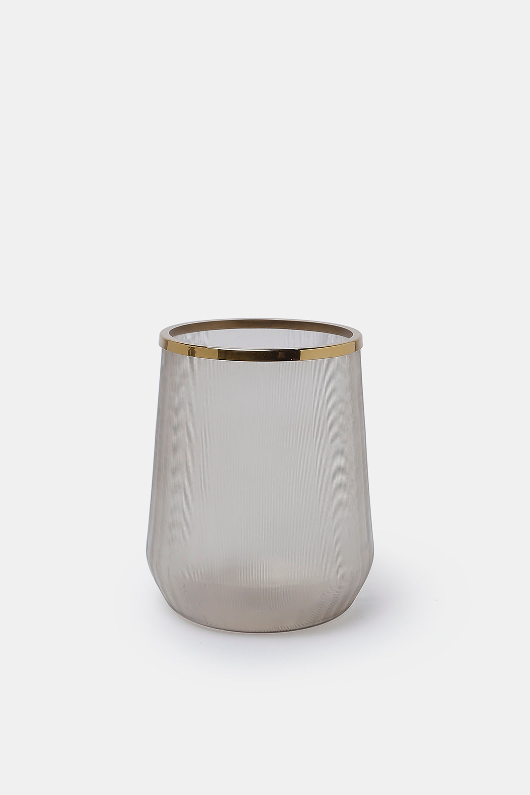Redtag-Grey-And-Gold-Embossed-Glass-Waste-Bin-Category:Waste-Bins,-Colour:Gold,-Colour:Grey,-Deals:New-In,-Dept:Home,-Filter:Home-Bathroom,-HMW-BAC-Bath-Accessories,-New-In-HMW-BAC,-Non-Sale,-S23A,-Section:Homewares-Home-Bathroom-