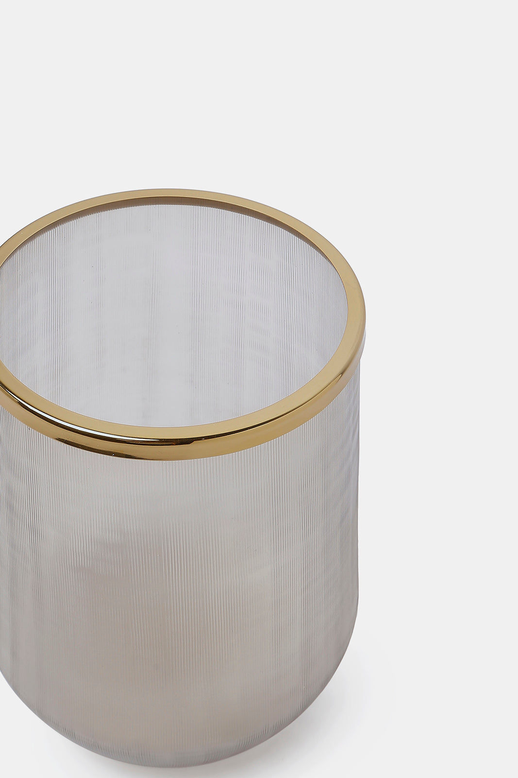 Redtag-Grey-And-Gold-Embossed-Glass-Waste-Bin-Category:Waste-Bins,-Colour:Gold,-Colour:Grey,-Deals:New-In,-Dept:Home,-Filter:Home-Bathroom,-HMW-BAC-Bath-Accessories,-New-In-HMW-BAC,-Non-Sale,-S23A,-Section:Homewares-Home-Bathroom-