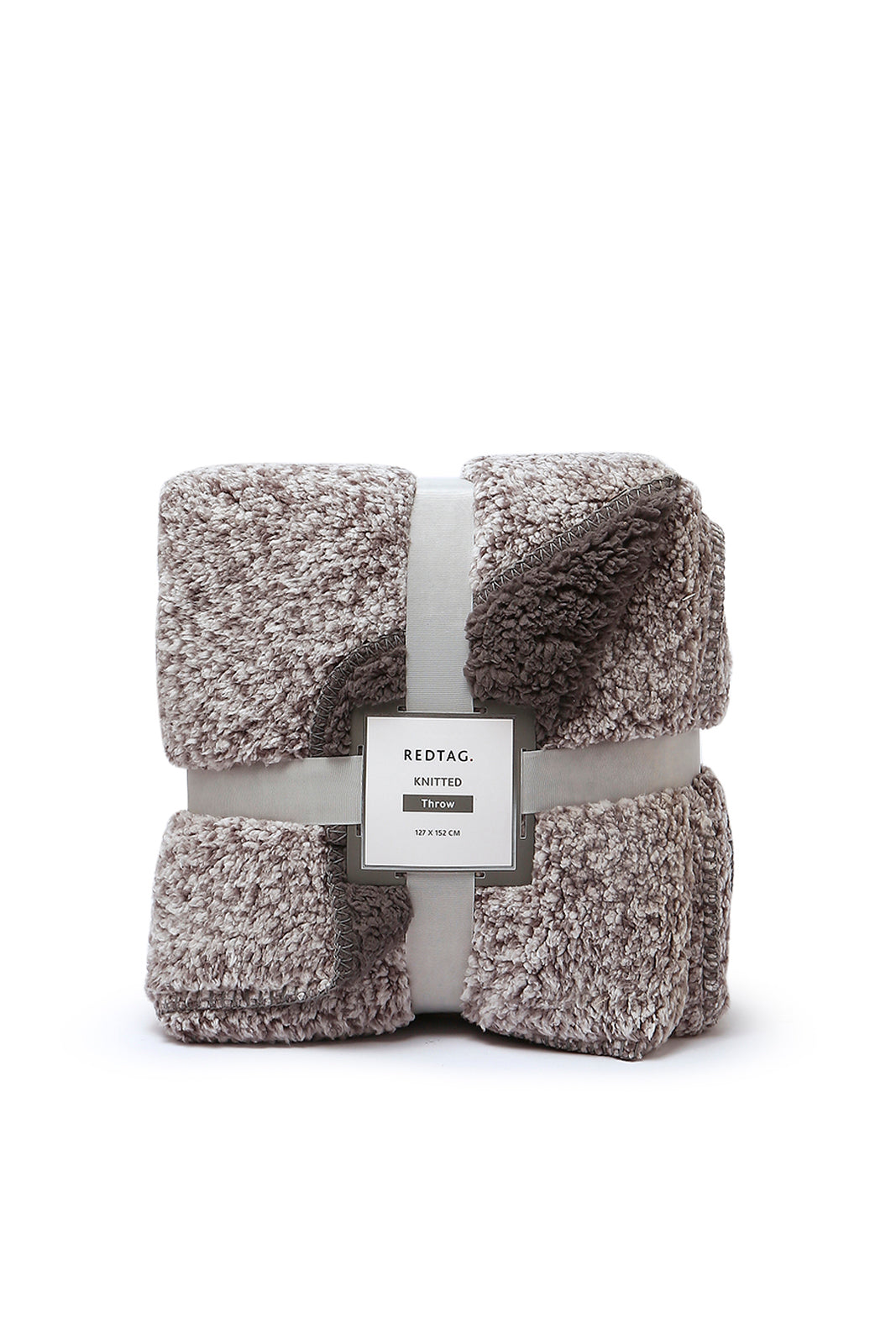 Redtag-Grey/White-Sherpa-Reversible-Throw-Category:Throws,-Colour:Grey,-Deals:New-In,-Dept:Home,-Filter:Home-Bedroom,-HMW-BED-Throws,-New-In-HMW-BED,-Non-Sale,-S23A,-Section:Homewares-Home-Bedroom-