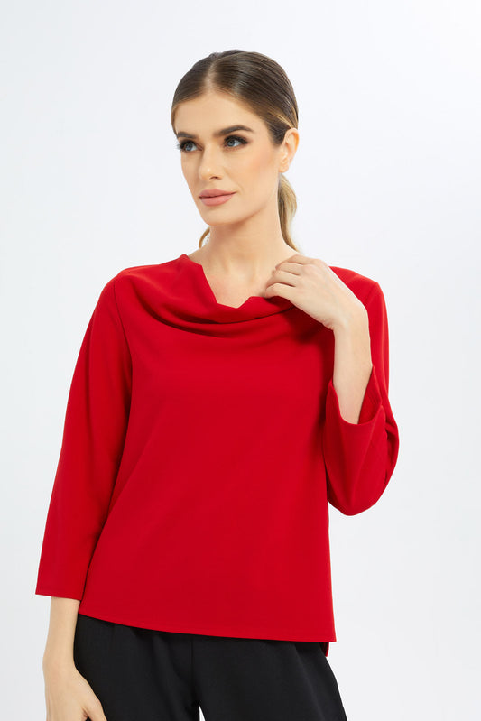 Redtag-Women-Red-Cowl-Neck-Top-Category:Blouses,-Colour:Red,-Deals:New-In,-Dept:Ladieswear,-Filter:Women's-Clothing,-LDC,-LDC-Blouses,-New-In-LDC-APL,-Non-Sale,-S23C,-Section:Women-Women's-