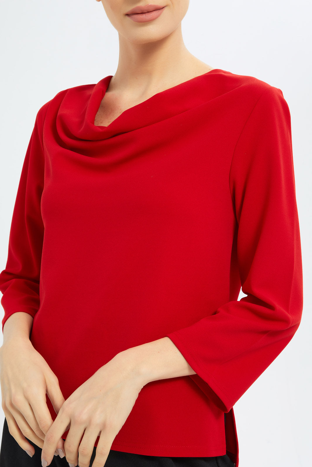Redtag-Women-Red-Cowl-Neck-Top-Category:Blouses,-Colour:Red,-Deals:New-In,-Dept:Ladieswear,-Filter:Women's-Clothing,-LDC,-LDC-Blouses,-New-In-LDC-APL,-Non-Sale,-S23C,-Section:Women-Women's-