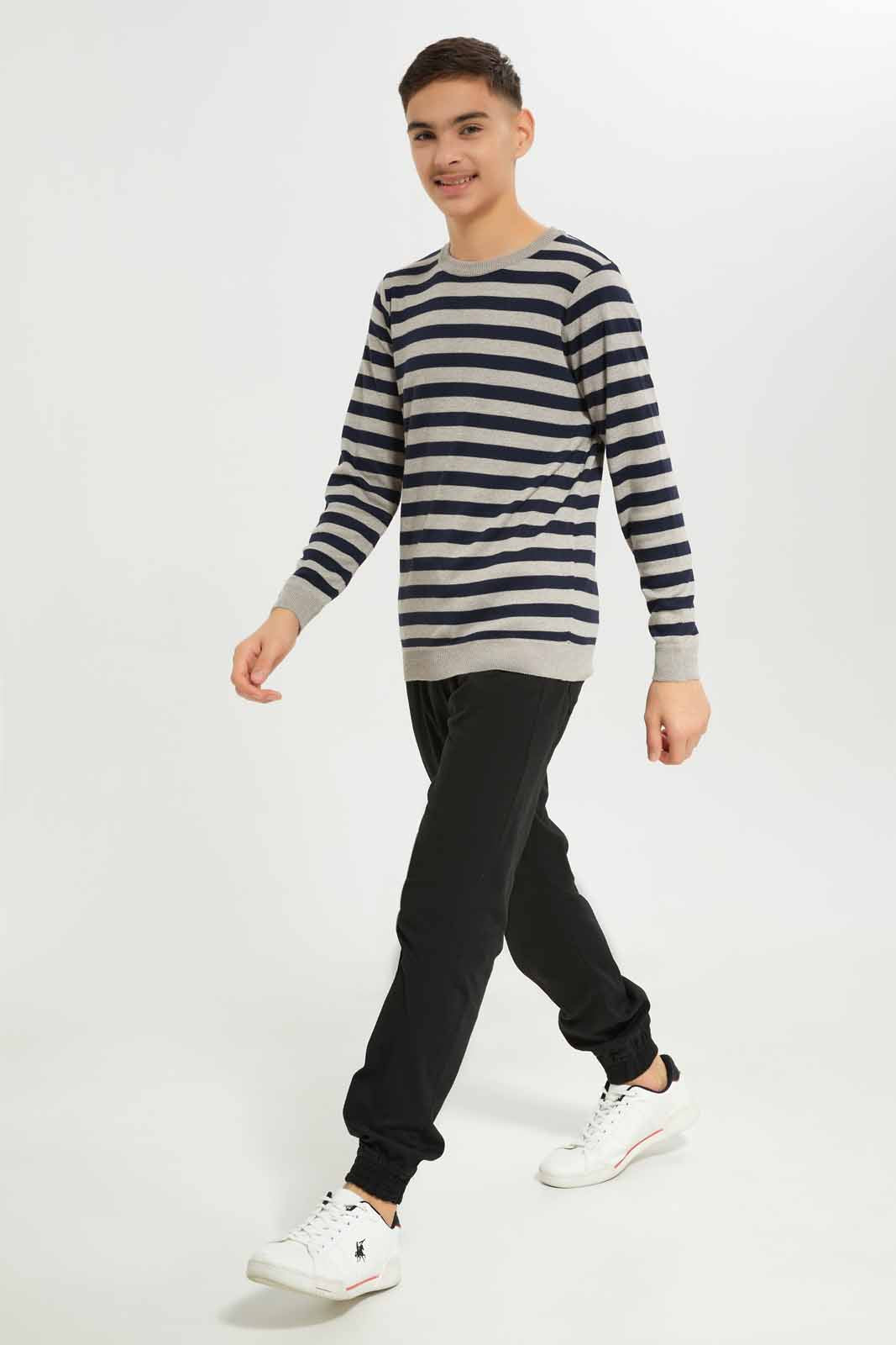 Redtag-Boys-Beige-Stripe-Pullover-2FOR89,-BSR-Pullovers,-Category:Pullovers,-Colour:Beige,-Deals:2-FOR-89,-Deals:New-In,-Dept:Boys,-Filter:Senior-Boys-(8-to-14-Yrs),-New-In-BSR-APL,-Non-Sale,-S23A,-Section:Boys-(0-to-14Yrs),-TBL-Senior-Boys-9 to 14 Years