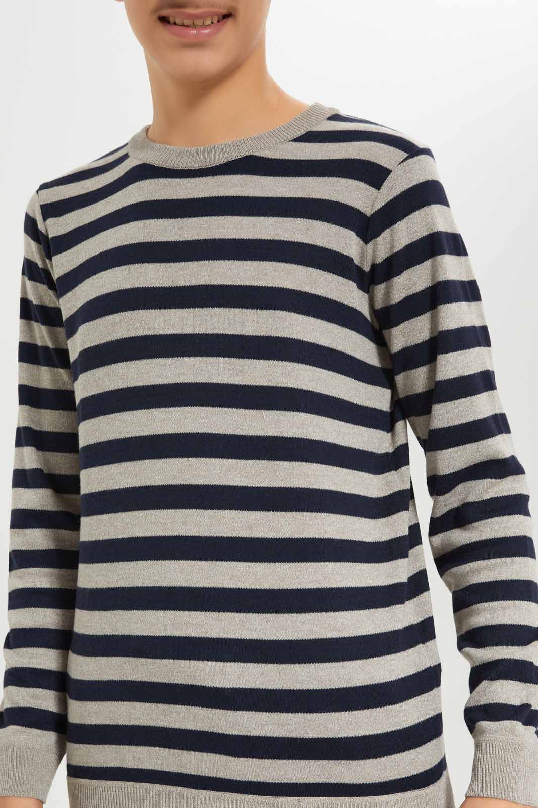 Redtag-Boys-Beige-Stripe-Pullover-2FOR89,-BSR-Pullovers,-Category:Pullovers,-Colour:Beige,-Deals:2-FOR-89,-Deals:New-In,-Dept:Boys,-Filter:Senior-Boys-(8-to-14-Yrs),-New-In-BSR-APL,-Non-Sale,-S23A,-Section:Boys-(0-to-14Yrs),-TBL-Senior-Boys-9 to 14 Years