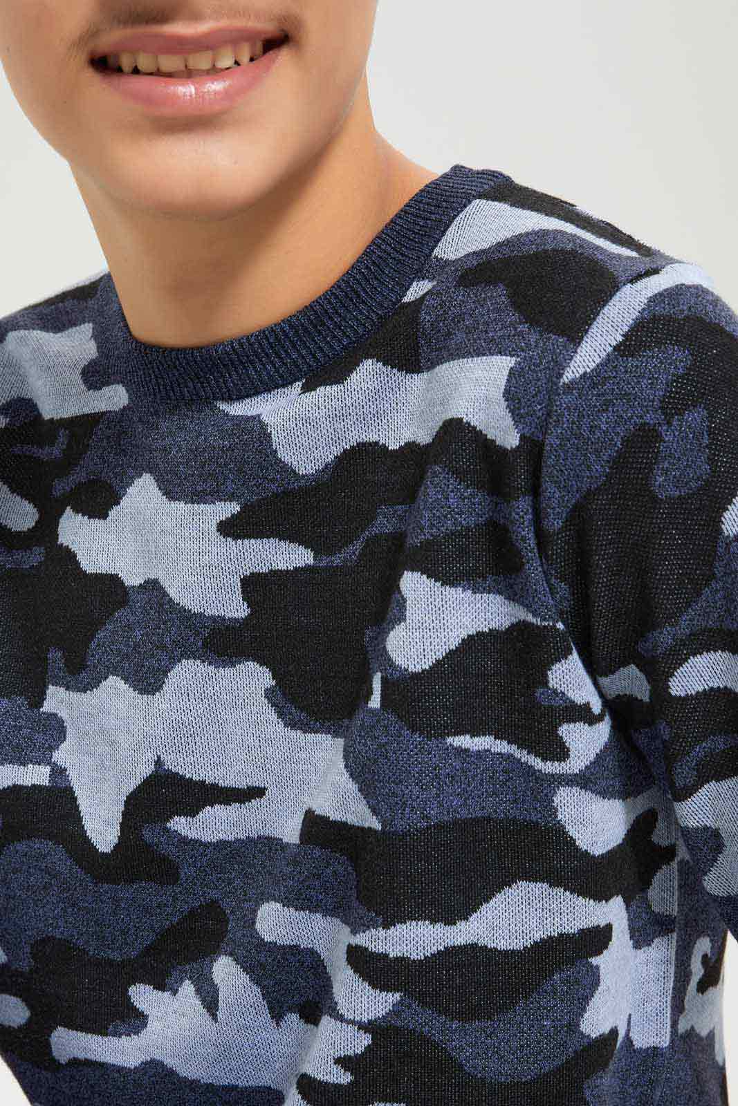 Redtag-Boys-Blue-Camo-Pullover-BSR-Pullovers,-Category:Pullovers,-Colour:Blue,-Deals:New-In,-Dept:Boys,-Filter:Senior-Boys-(8-to-14-Yrs),-New-In-BSR-APL,-Non-Sale,-S23A,-Section:Boys-(0-to-14Yrs),-TBL-Senior-Boys-9 to 14 Years