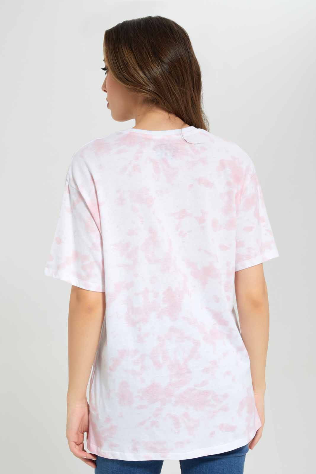 Redtag-Women-Printed-Tye-Dye-Short-Sleeves-Tshirt-Category:T-Shirts,-Colour:Assorted,-Deals:New-In,-FF,-Filter:Women's-Clothing,-New-In-Women-APL,-Non-Sale,-Section:Women,-W22B,-Women-T-Shirts-Women's-