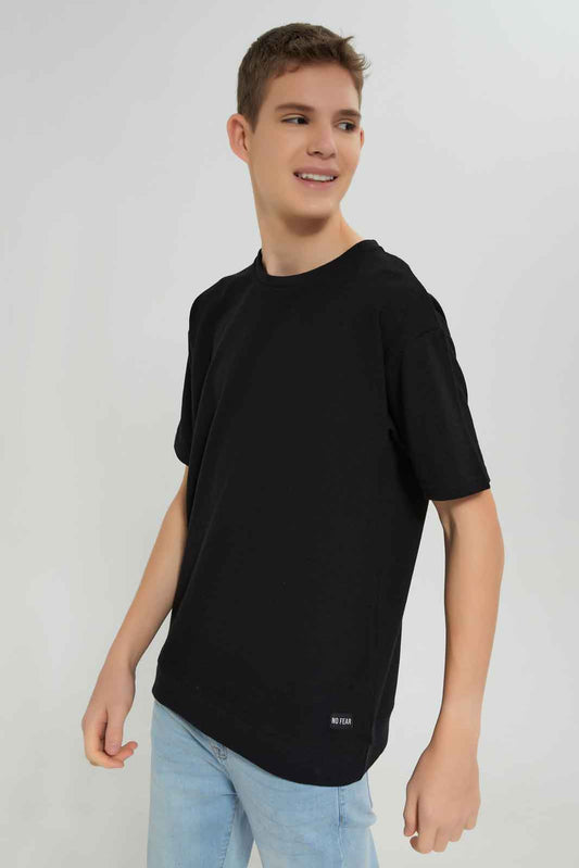 Redtag-Boys-Black-Pique-Oversize-Sweatshirt-BSR-Sweatshirts,-Category:Sweatshirts,-Colour:Black,-Deals:New-In,-Dept:Boys,-Filter:Senior-Boys-(8-to-14-Yrs),-New-In-BSR-APL,-Non-Sale,-S23A,-Section:Boys-(0-to-14Yrs),-TBL-Senior-Boys-9 to 14 Years