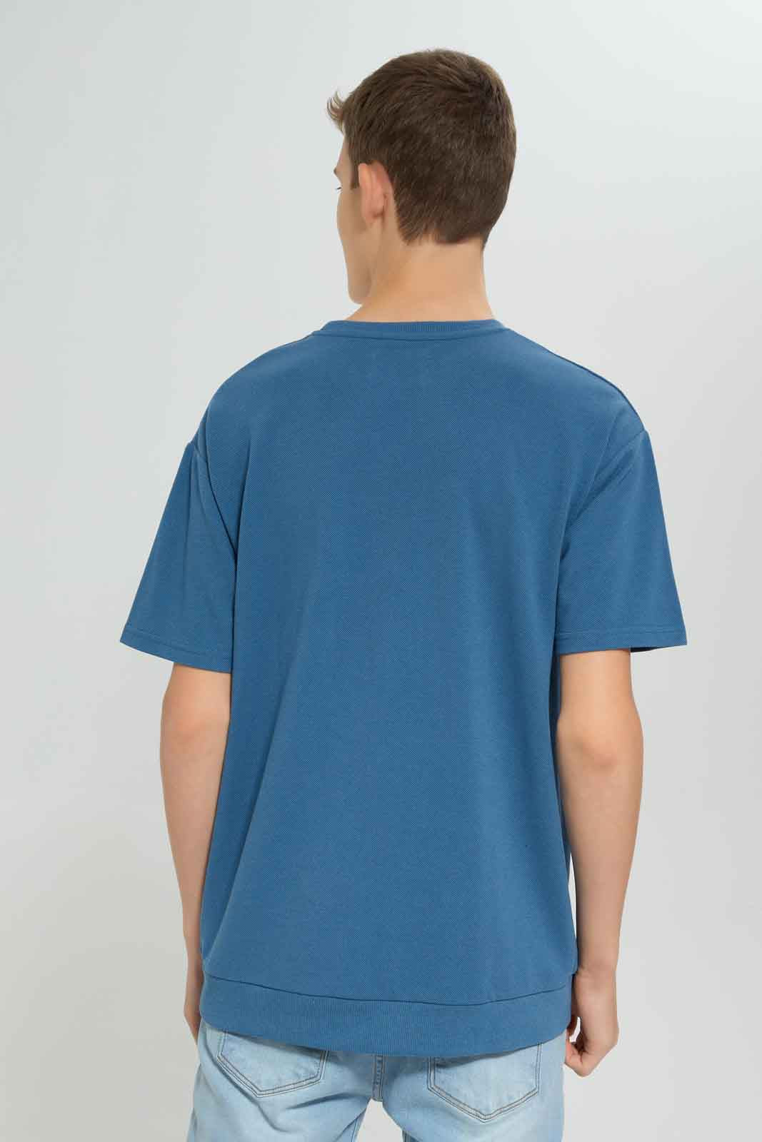 Redtag-Boys-Pet-Blue-Pique-Oversize-Sweatshirt-BSR-Sweatshirts,-Category:Sweatshirts,-Colour:Blue,-Deals:New-In,-Dept:Boys,-Filter:Senior-Boys-(8-to-14-Yrs),-New-In-BSR-APL,-Non-Sale,-S23A,-Section:Boys-(0-to-14Yrs),-TBL-Senior-Boys-9 to 14 Years