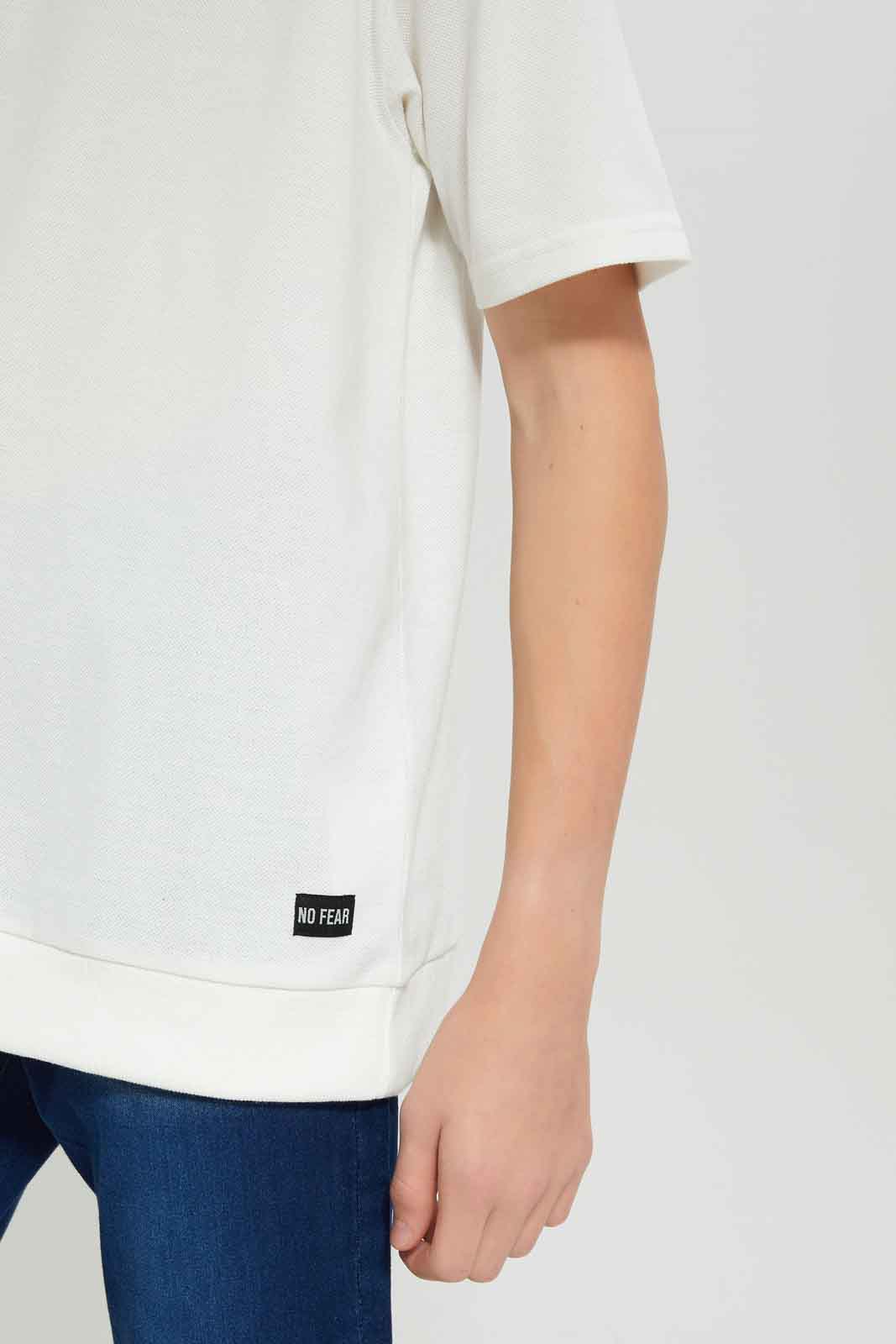 Redtag-Boys-White-Pique-Oversize-Sweatshirt-BSR-Sweatshirts,-Category:Sweatshirts,-Colour:White,-Deals:New-In,-Dept:Boys,-Filter:Senior-Boys-(8-to-14-Yrs),-New-In-BSR-APL,-Non-Sale,-S23A,-Section:Boys-(0-to-14Yrs),-TBL-Senior-Boys-9 to 14 Years