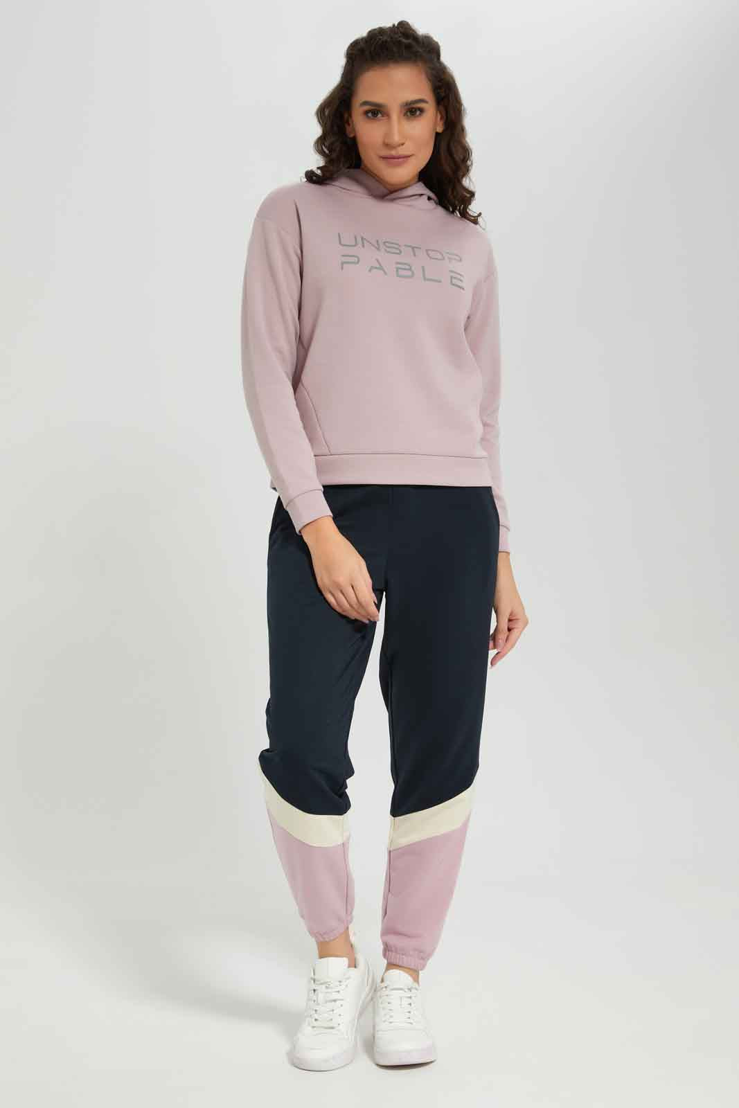 Redtag-Women-Black-Color-Block-Terry-Jogger-Category:Joggers,-Colour:Black,-Deals:New-In,-Filter:Women's-Clothing,-New-In-Women-APL,-Non-Sale,-Section:Women,-W22B,-Women-Joggers-Women's-