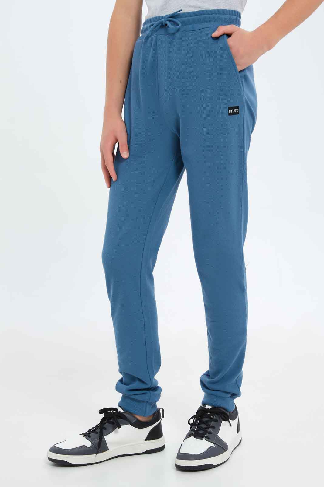 Redtag-Boys-Pet-Blue-Pique-Active-Pants-BSR-Joggers,-Category:Joggers,-Colour:Blue,-Deals:New-In,-Dept:Boys,-Filter:Senior-Boys-(8-to-14-Yrs),-New-In-BSR-APL,-Non-Sale,-S23A,-Section:Boys-(0-to-14Yrs),-TBL-Senior-Boys-9 to 14 Years