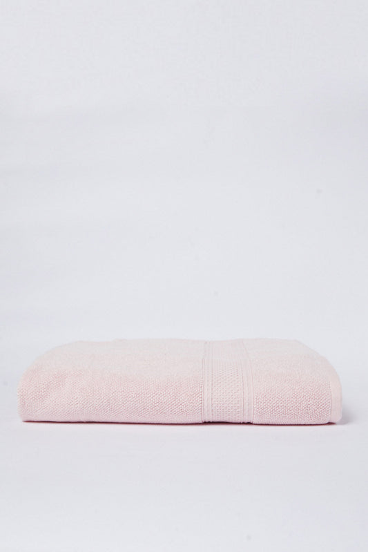 Pink Textured Cotton Beach Towel