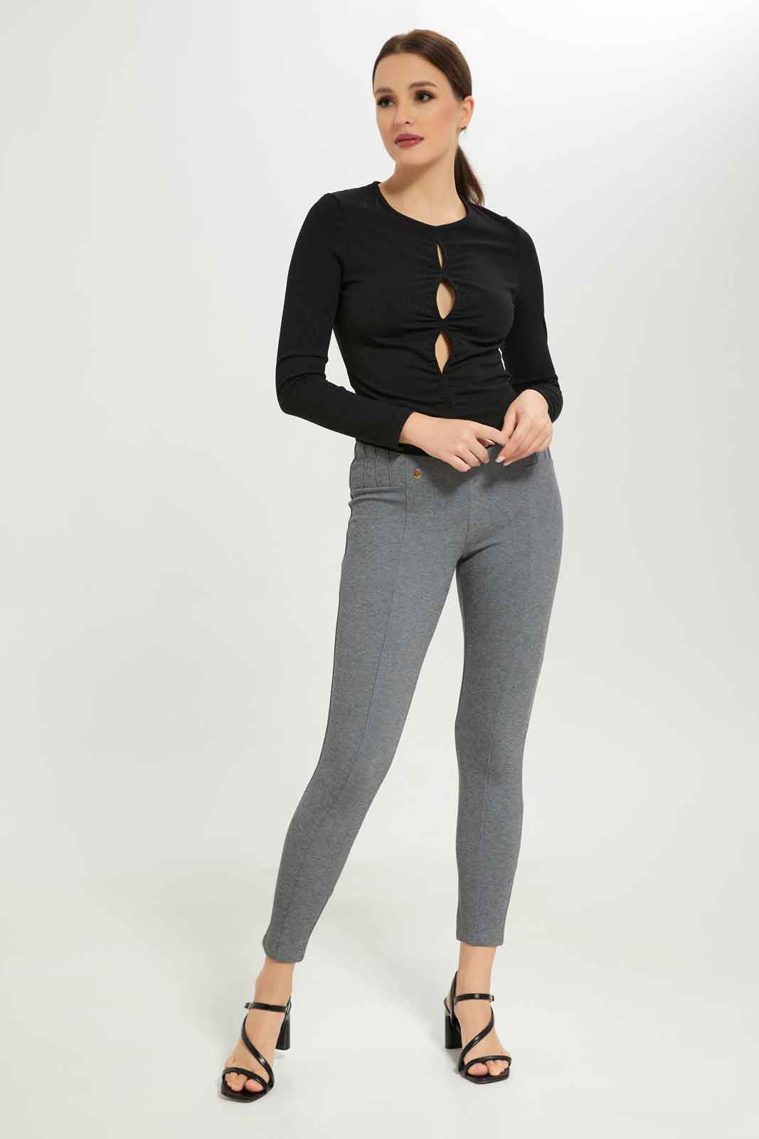 Redtag-Women-Black-Centre-Front-Ruching-Rib-Top-Category:Tops,-Colour:Black,-Deals:New-In,-Dept:Ladieswear,-Filter:Women's-Clothing,-New-In-Women-APL,-Non-Sale,-S23A,-Section:Women,-Women-Tops-Women's-