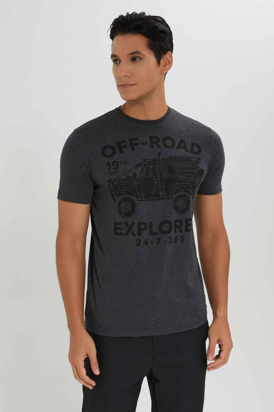 Redtag-Men-Charcoal-Graphic-T-Shirt-Category:T-Shirts,-Colour:Charcoal,-Deals:New-In,-Dept:Menswear,-Filter:Men's-Clothing,-Men-T-Shirts,-New-In-Men-APL,-Non-Sale,-S23A,-Section:Men,-TBL-Men's-