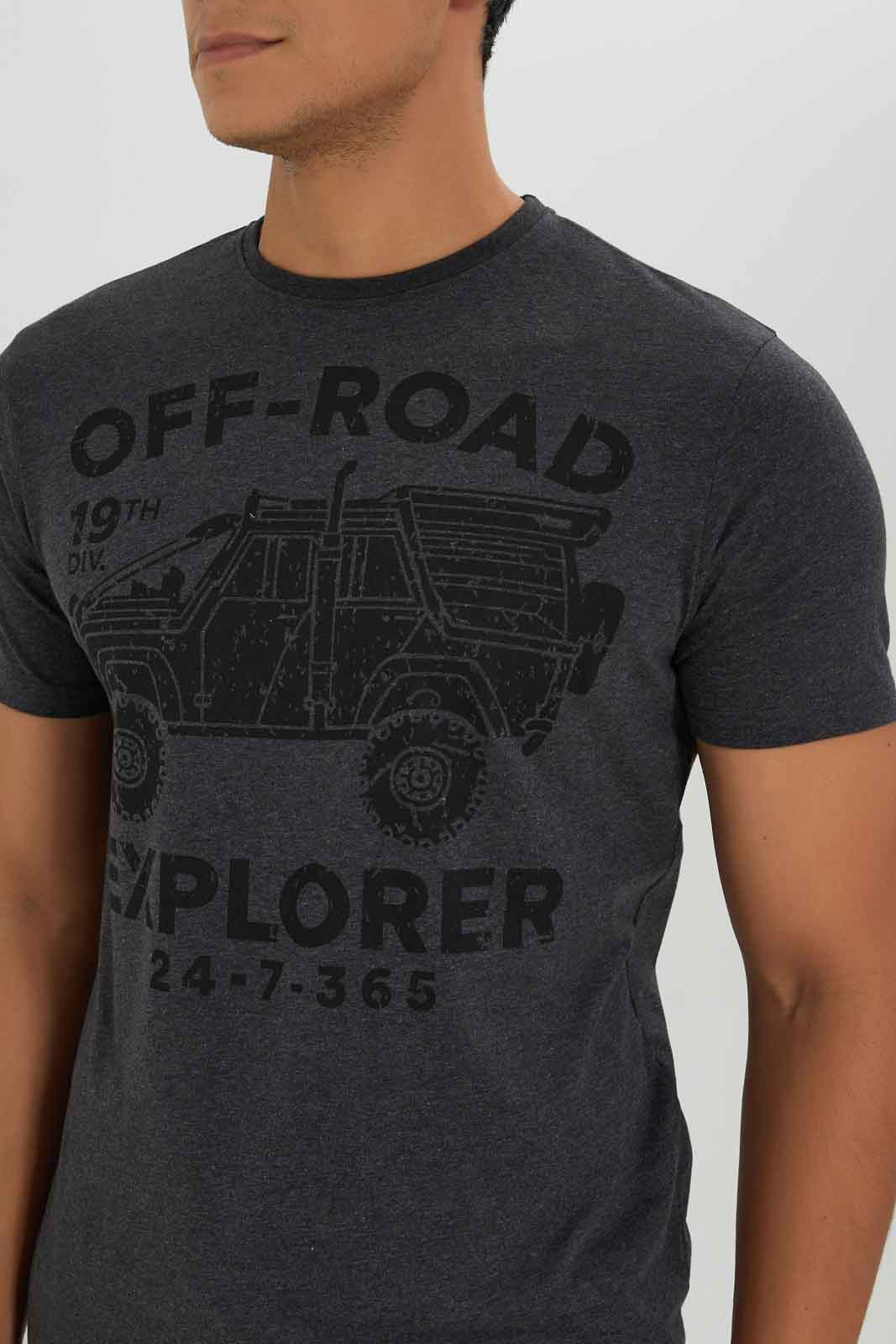 Redtag-Men-Charcoal-Graphic-T-Shirt-Category:T-Shirts,-Colour:Charcoal,-Deals:New-In,-Dept:Menswear,-Filter:Men's-Clothing,-Men-T-Shirts,-New-In-Men-APL,-Non-Sale,-S23A,-Section:Men,-TBL-Men's-