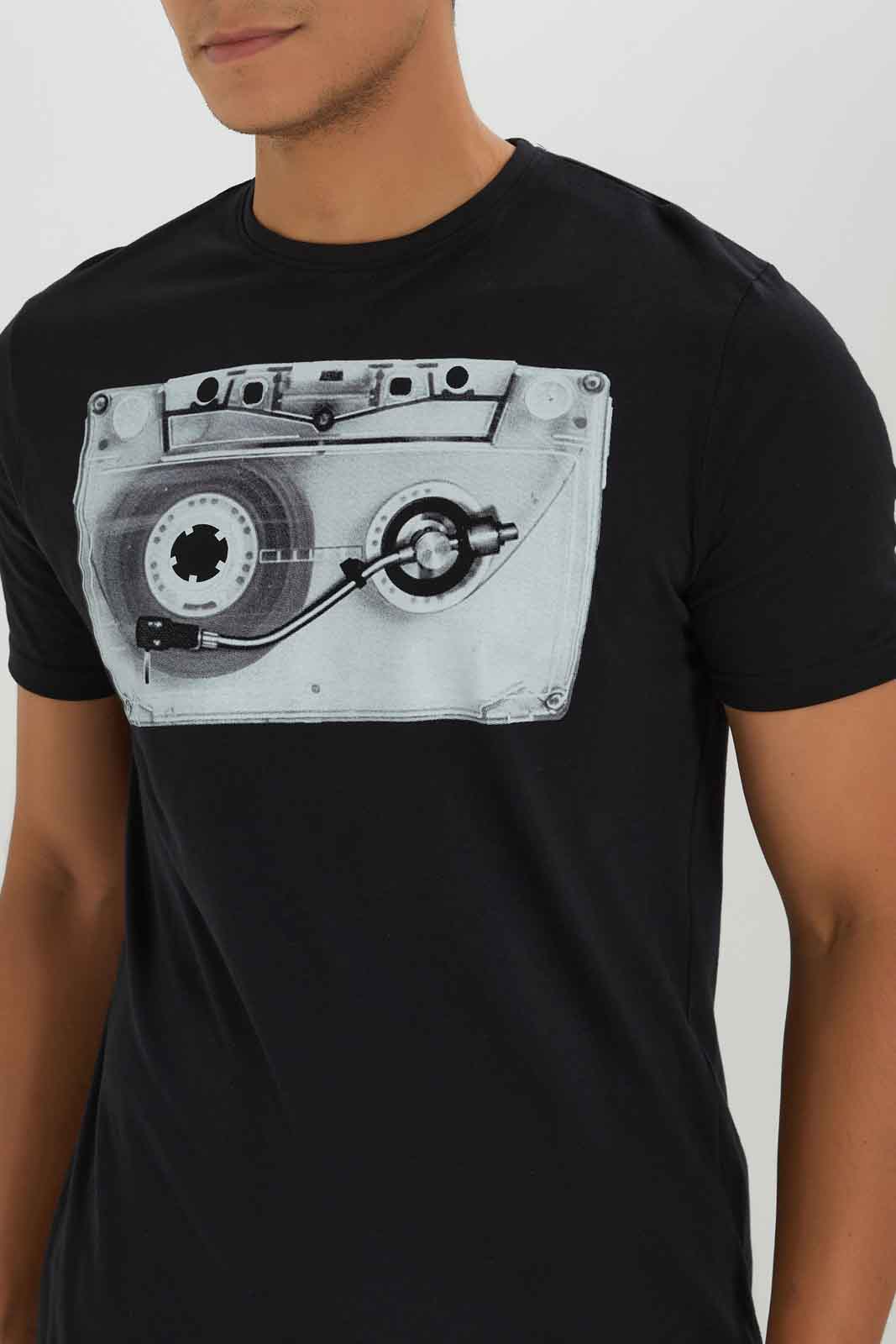 Redtag-Men-Black-Graphic-T-Shirt-Category:T-Shirts,-Colour:Black,-Deals:New-In,-Dept:Menswear,-Filter:Men's-Clothing,-Men-T-Shirts,-New-In-Men-APL,-Non-Sale,-S23A,-Section:Men,-TBL-Men's-