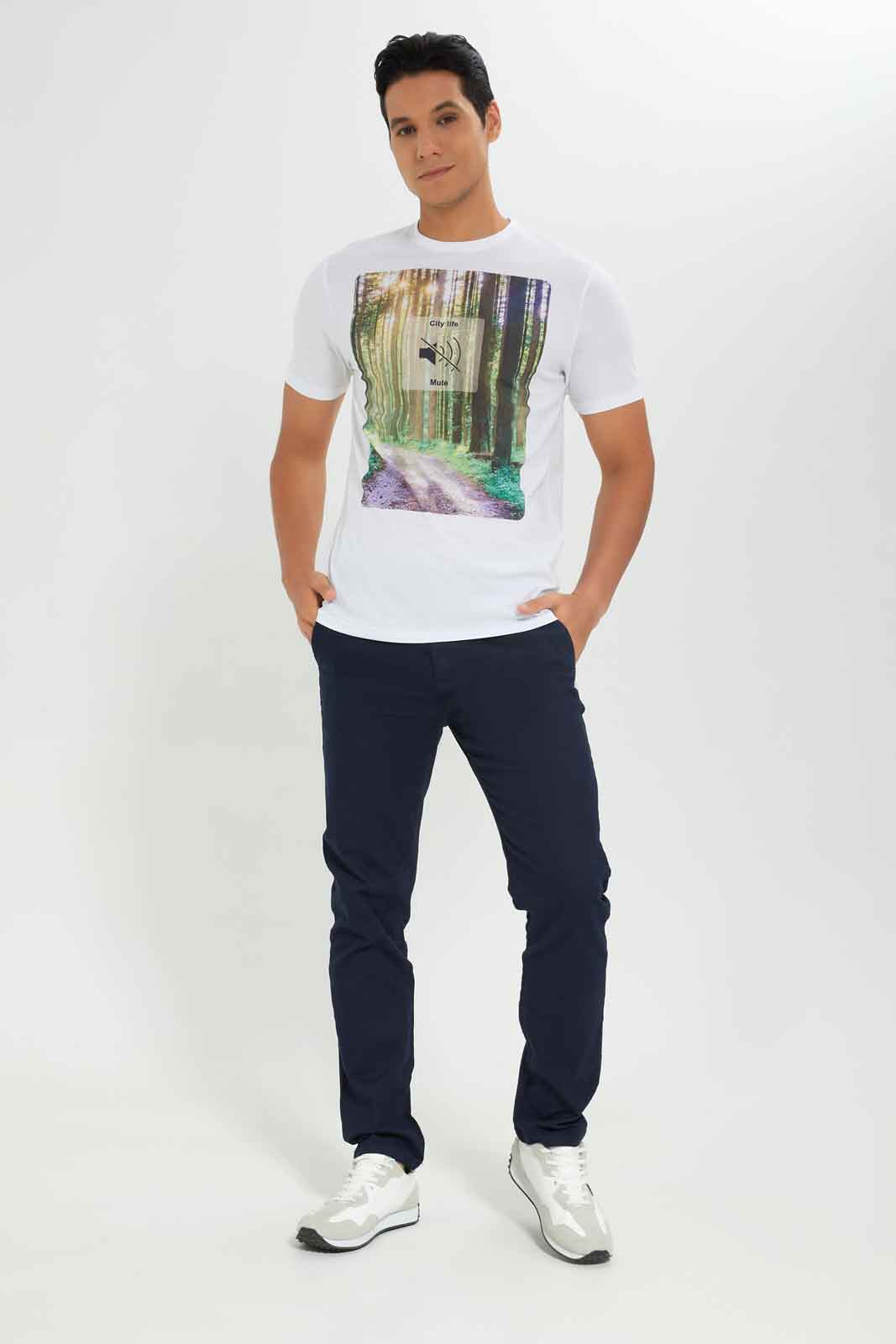 Redtag-Men-White-Graphic-T-Shirt-Category:T-Shirts,-Colour:White,-Deals:New-In,-Dept:Menswear,-Filter:Men's-Clothing,-Men-T-Shirts,-New-In-Men-APL,-Non-Sale,-S23A,-Section:Men,-TBL-Men's-