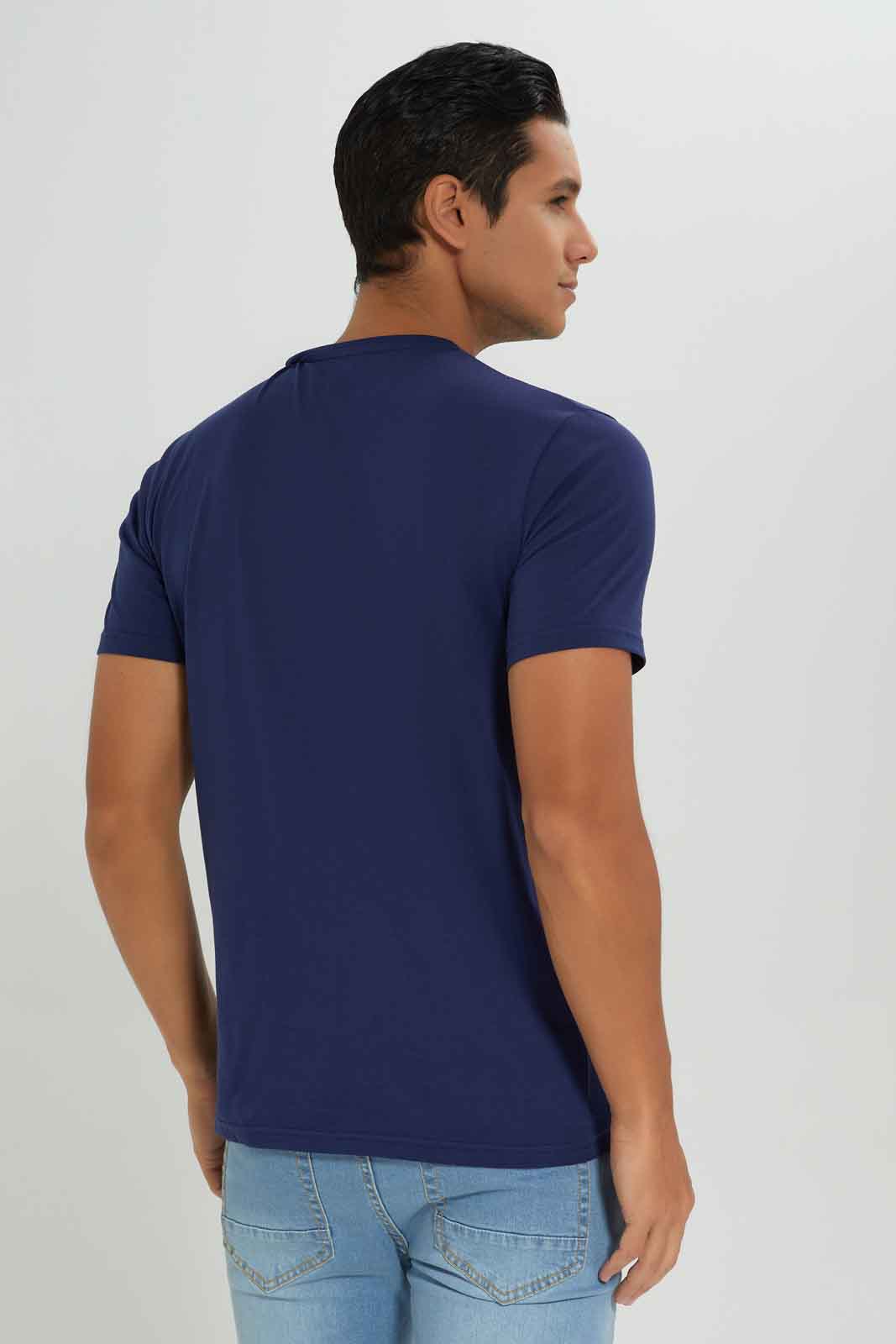 Redtag-Men-Navy-Graphic-T-Shirt-Category:T-Shirts,-Colour:Navy,-Deals:New-In,-Dept:Menswear,-Filter:Men's-Clothing,-Men-T-Shirts,-New-In-Men-APL,-Non-Sale,-S23A,-Section:Men,-TBL-Men's-