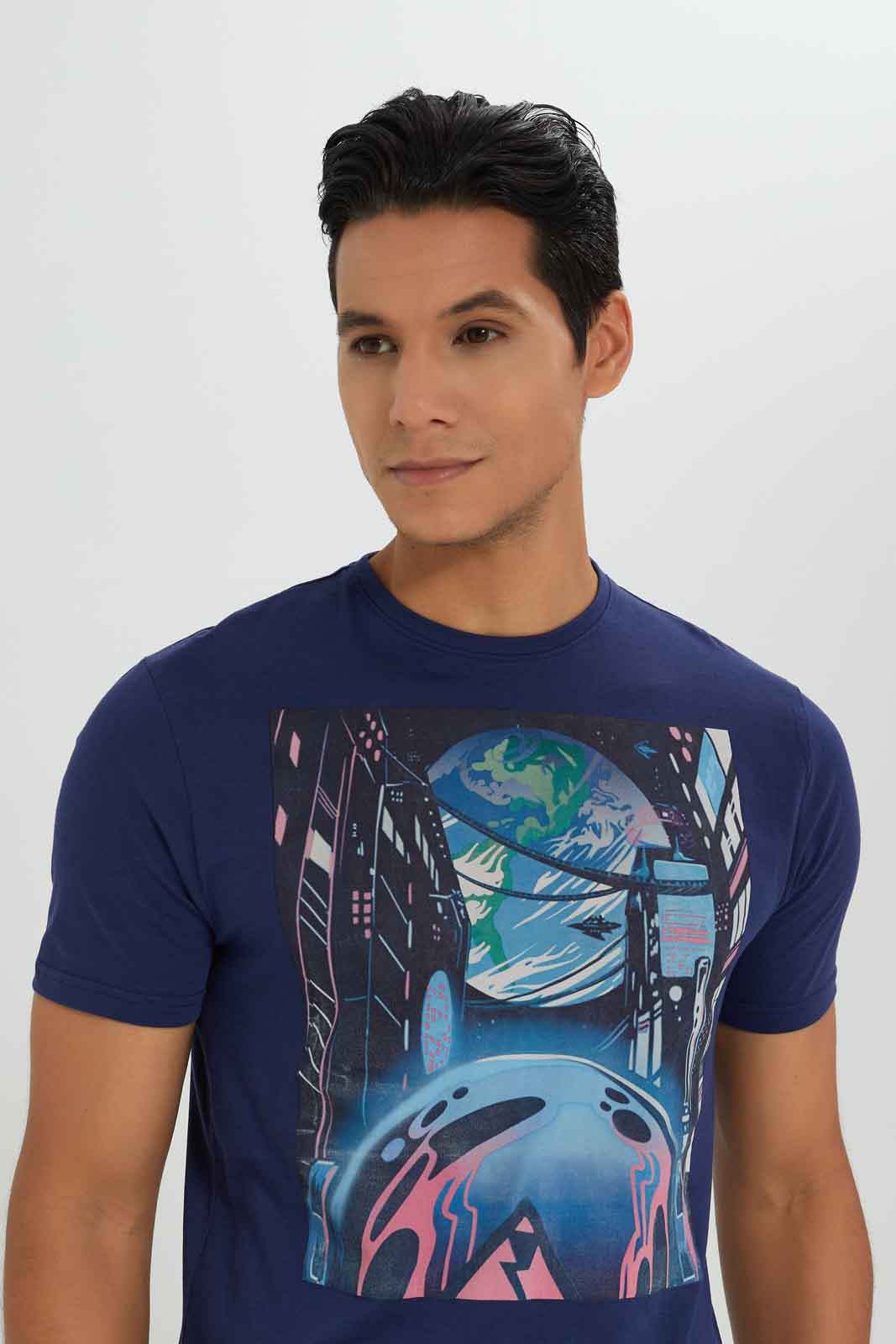 Redtag-Men-Navy-Graphic-T-Shirt-Category:T-Shirts,-Colour:Navy,-Deals:New-In,-Dept:Menswear,-Filter:Men's-Clothing,-Men-T-Shirts,-New-In-Men-APL,-Non-Sale,-S23A,-Section:Men,-TBL-Men's-