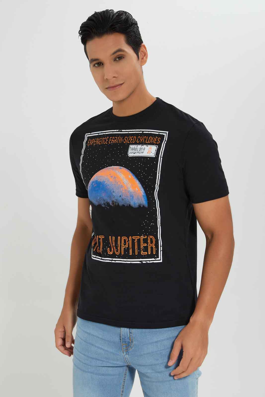 Redtag-Men-Black-Graphic-T-Shirt-Category:T-Shirts,-Colour:Black,-Deals:New-In,-Dept:Menswear,-Filter:Men's-Clothing,-Men-T-Shirts,-New-In-Men-APL,-Non-Sale,-S23A,-Section:Men,-TBL-Men's-